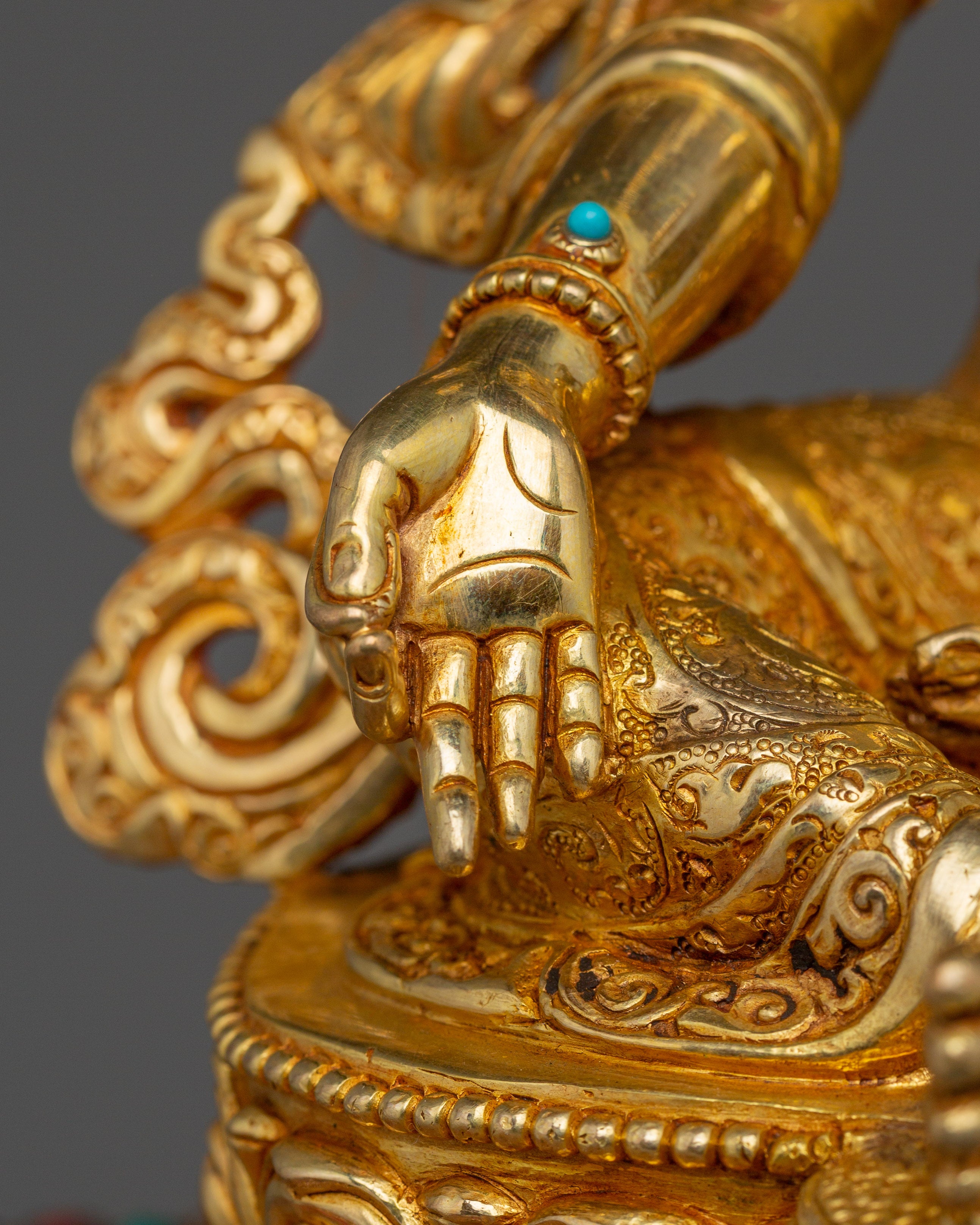 Green Tara With Throne Statue | Mother of Liberation