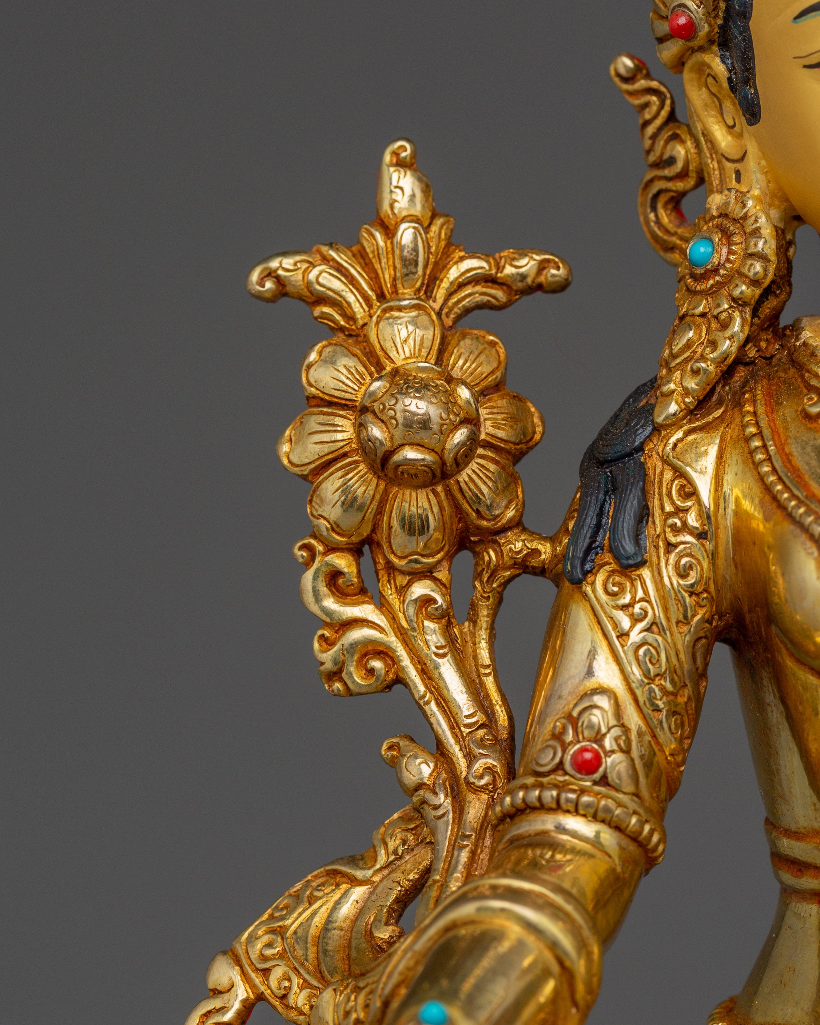 Green Tara With Throne Statue | Mother of Liberation