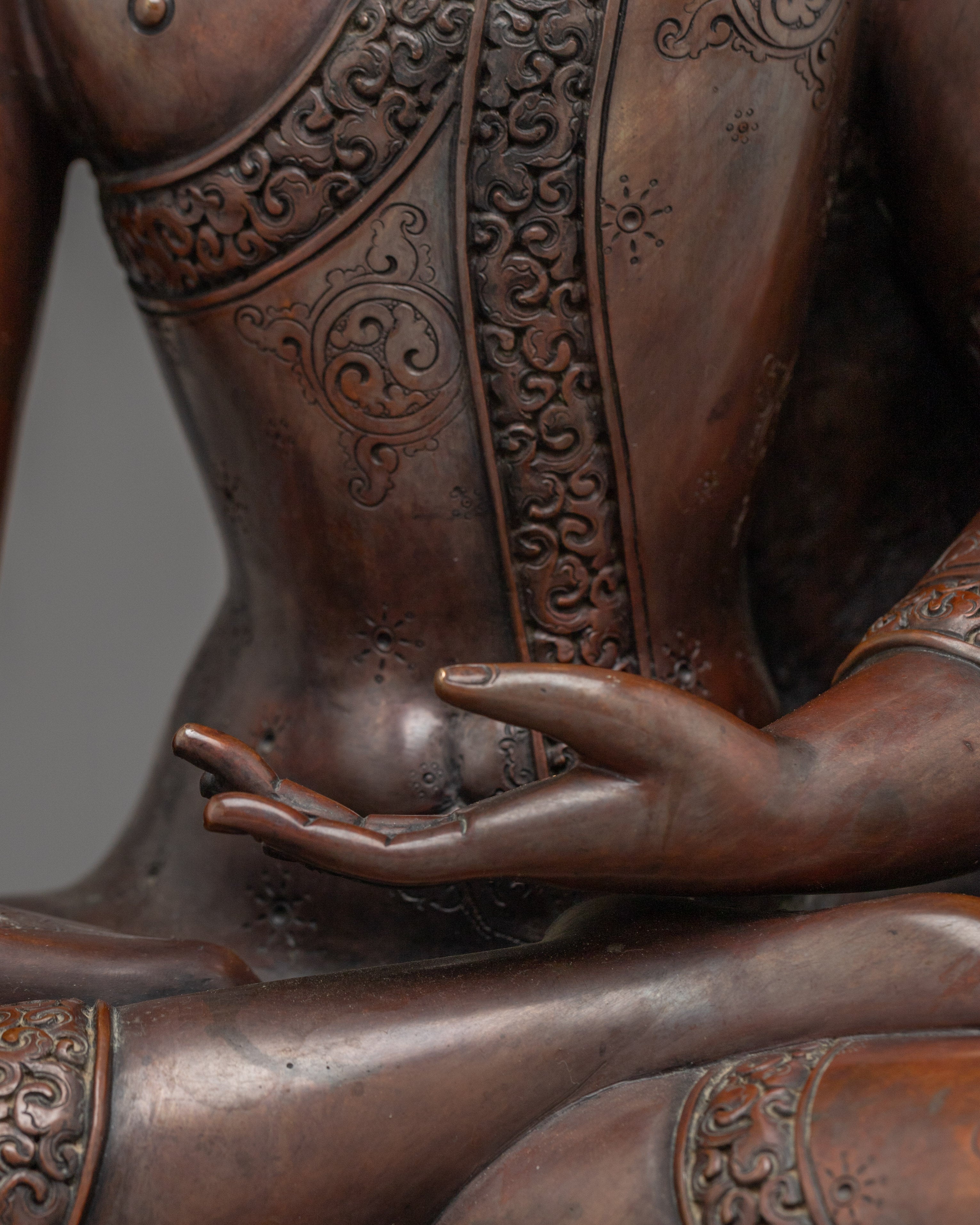 Oxidized Copper Shakyamuni Buddha Statue | Historical Gautama Buddha