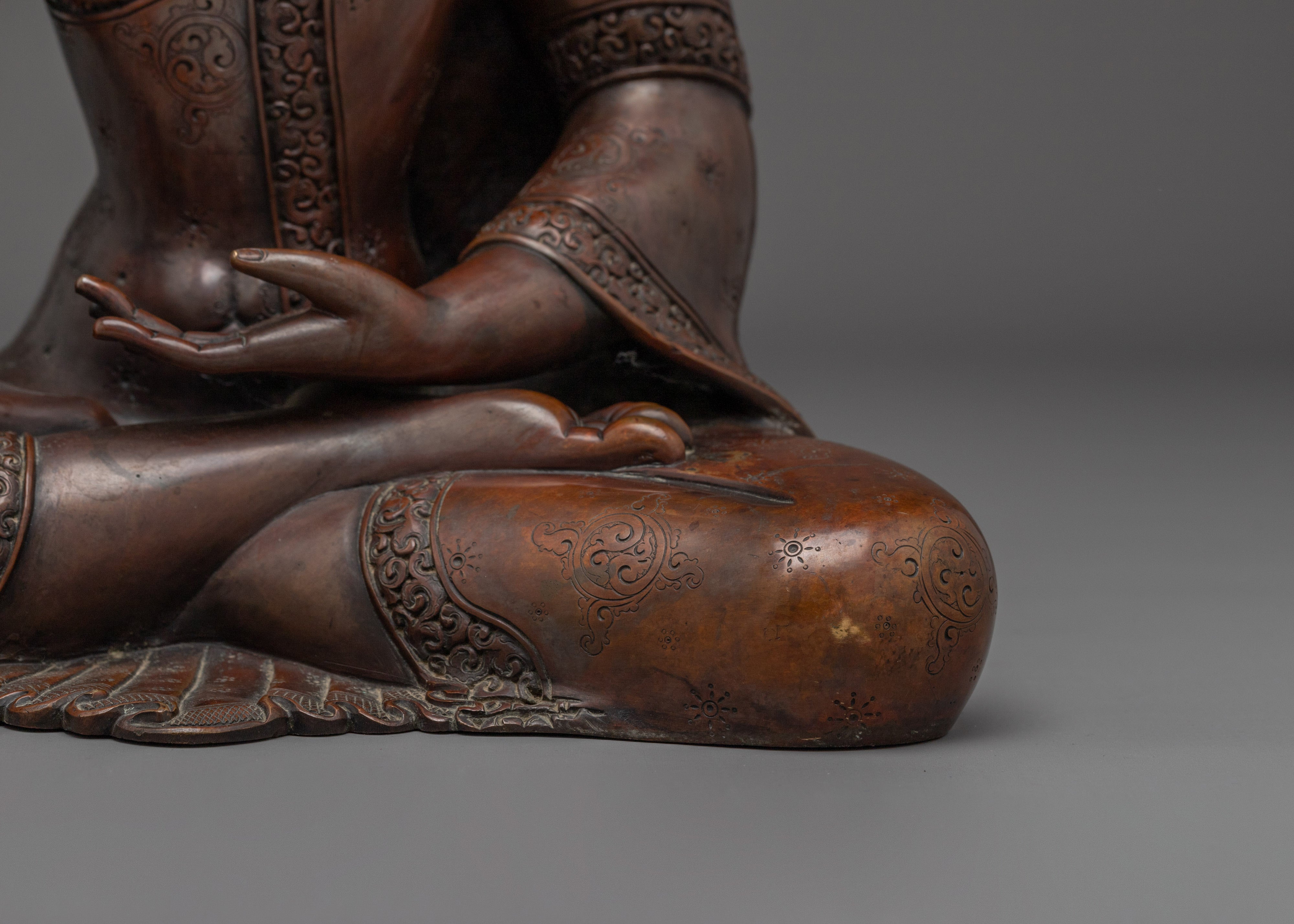 Oxidized Copper Shakyamuni Buddha Statue | Historical Gautama Buddha