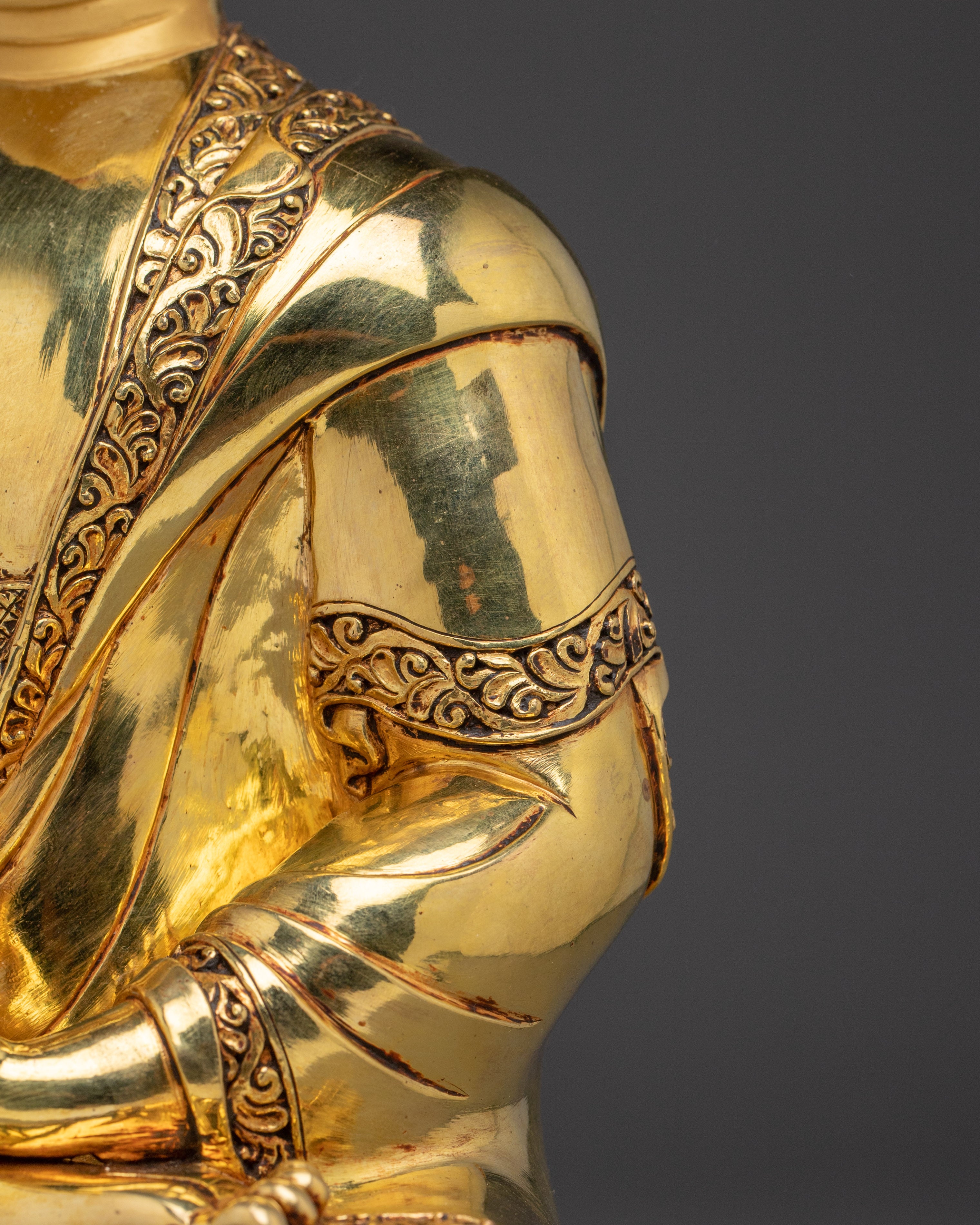 Shakyamuni Buddha Statue with Acrylic Detailing | Perfect for Meditation and Sacred Spaces