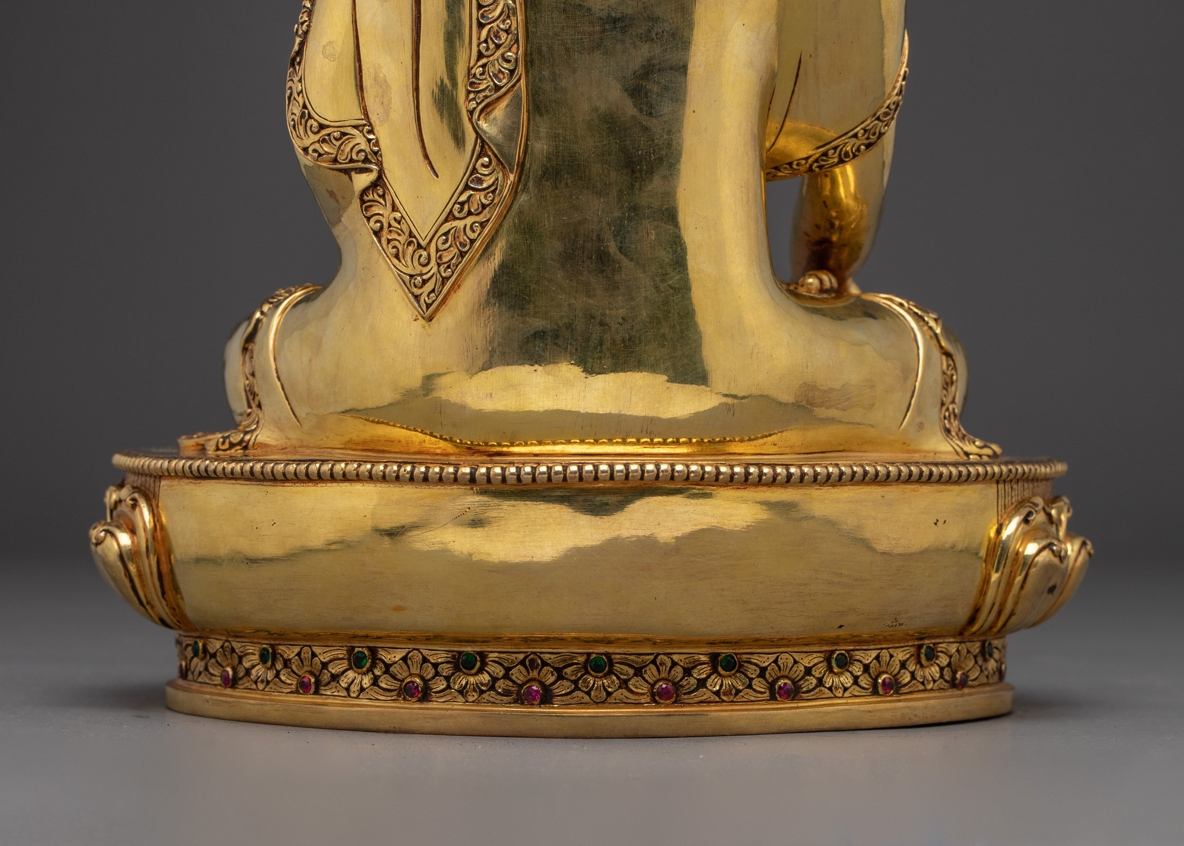 Shakyamuni Buddha Statue with Acrylic Detailing | Perfect for Meditation and Sacred Spaces