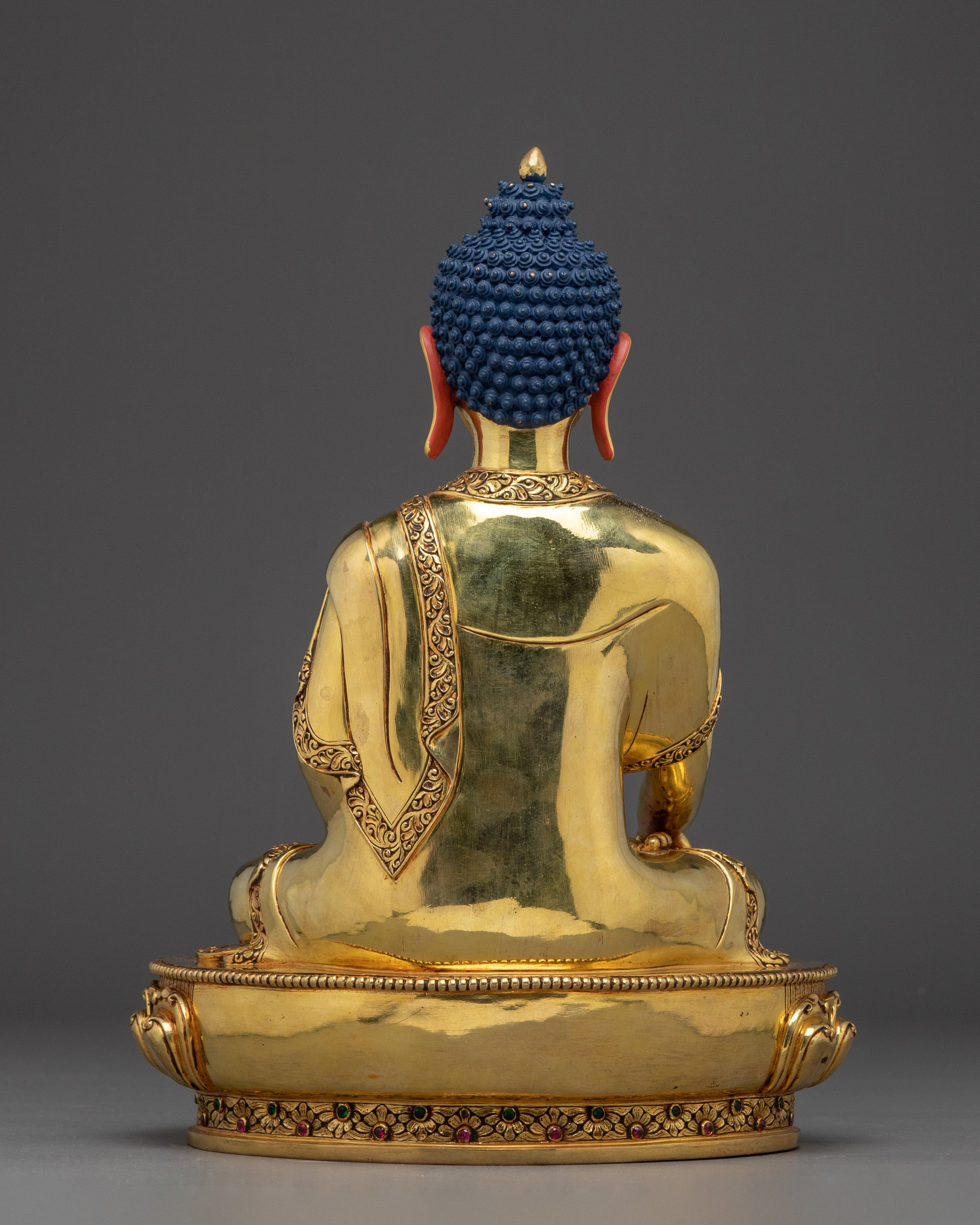 Shakyamuni Buddha Statue with Acrylic Detailing | Perfect for Meditation and Sacred Spaces
