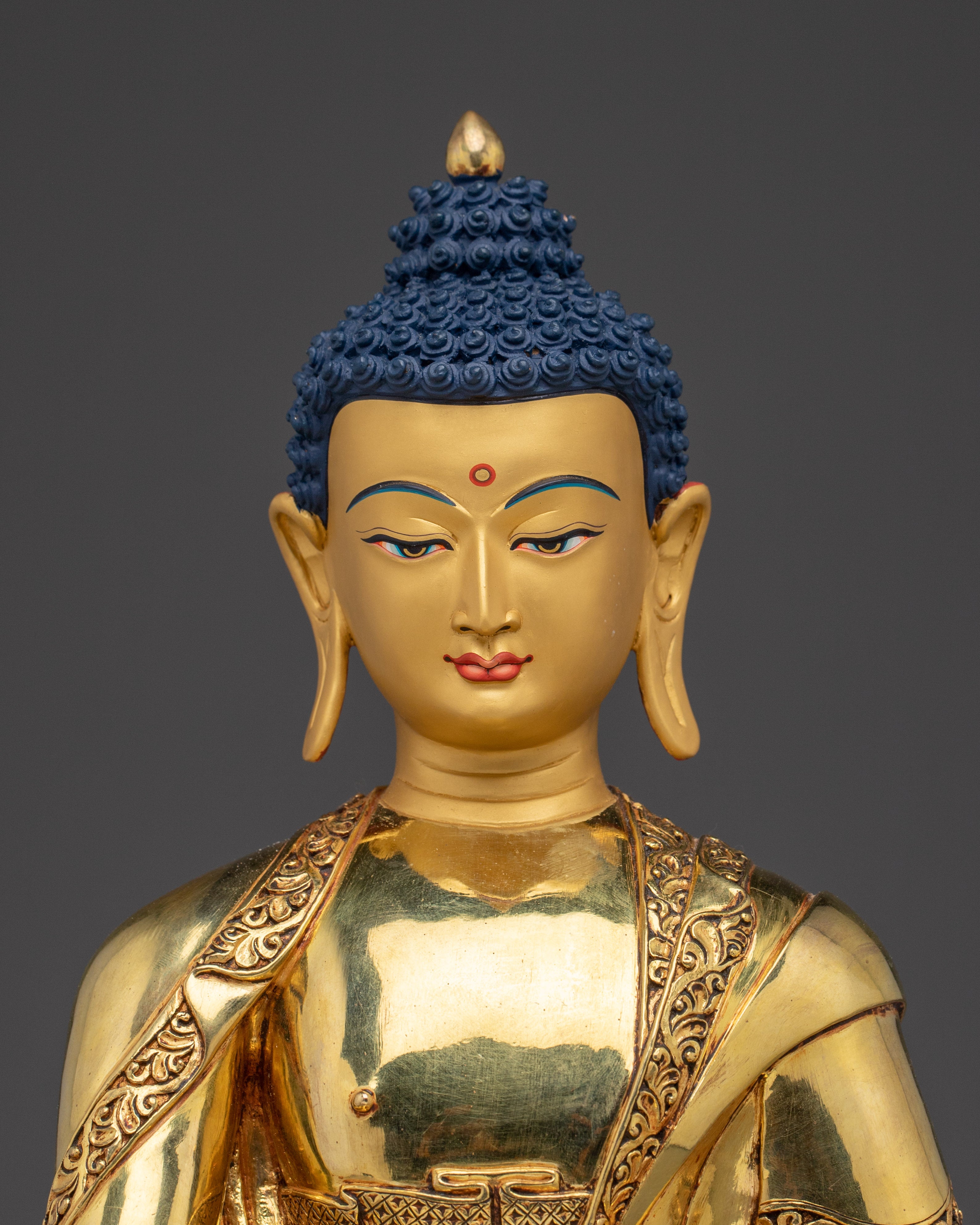 Shakyamuni Buddha Statue with Acrylic Detailing | Perfect for Meditation and Sacred Spaces