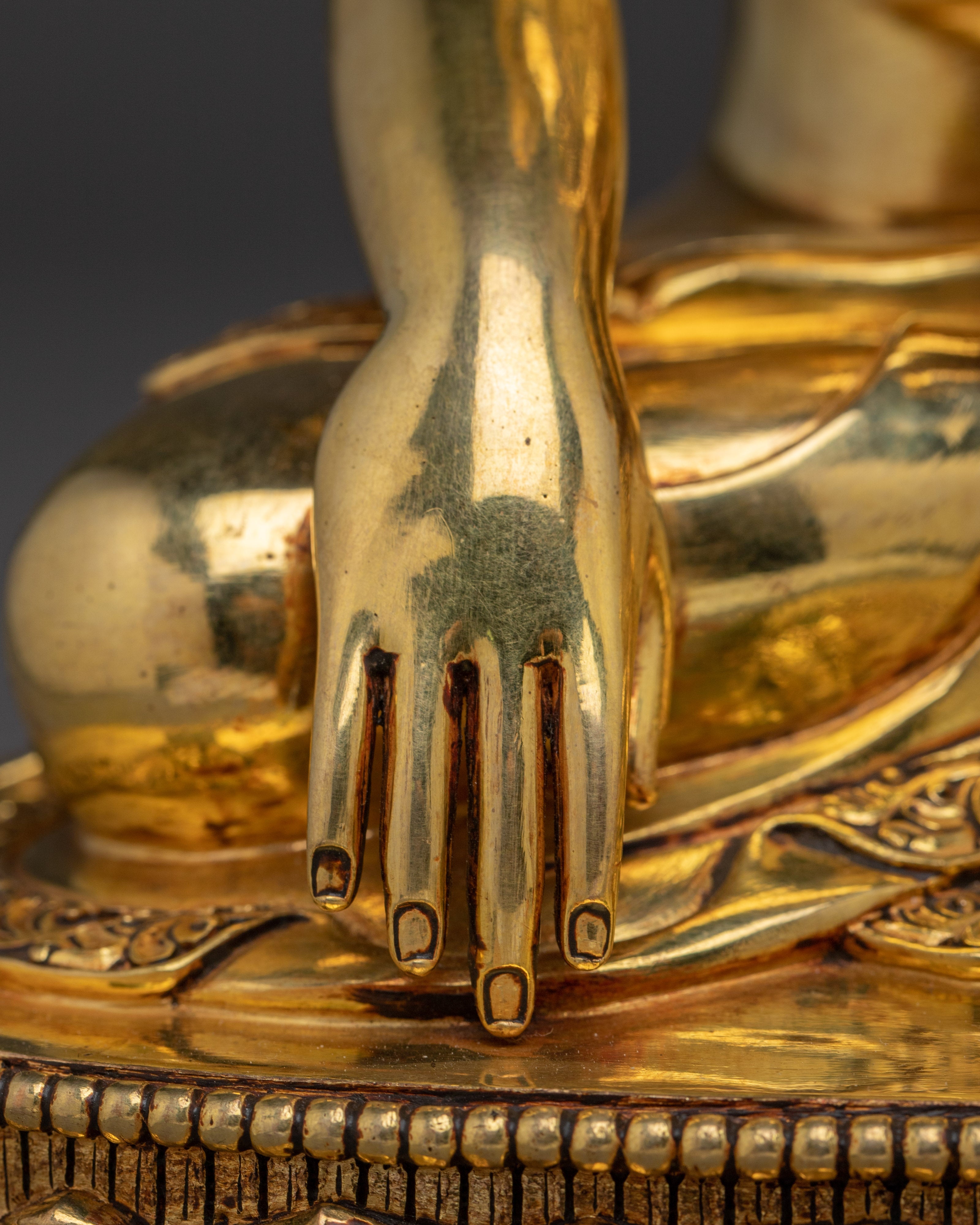 Shakyamuni Buddha Statue with Acrylic Detailing | Perfect for Meditation and Sacred Spaces