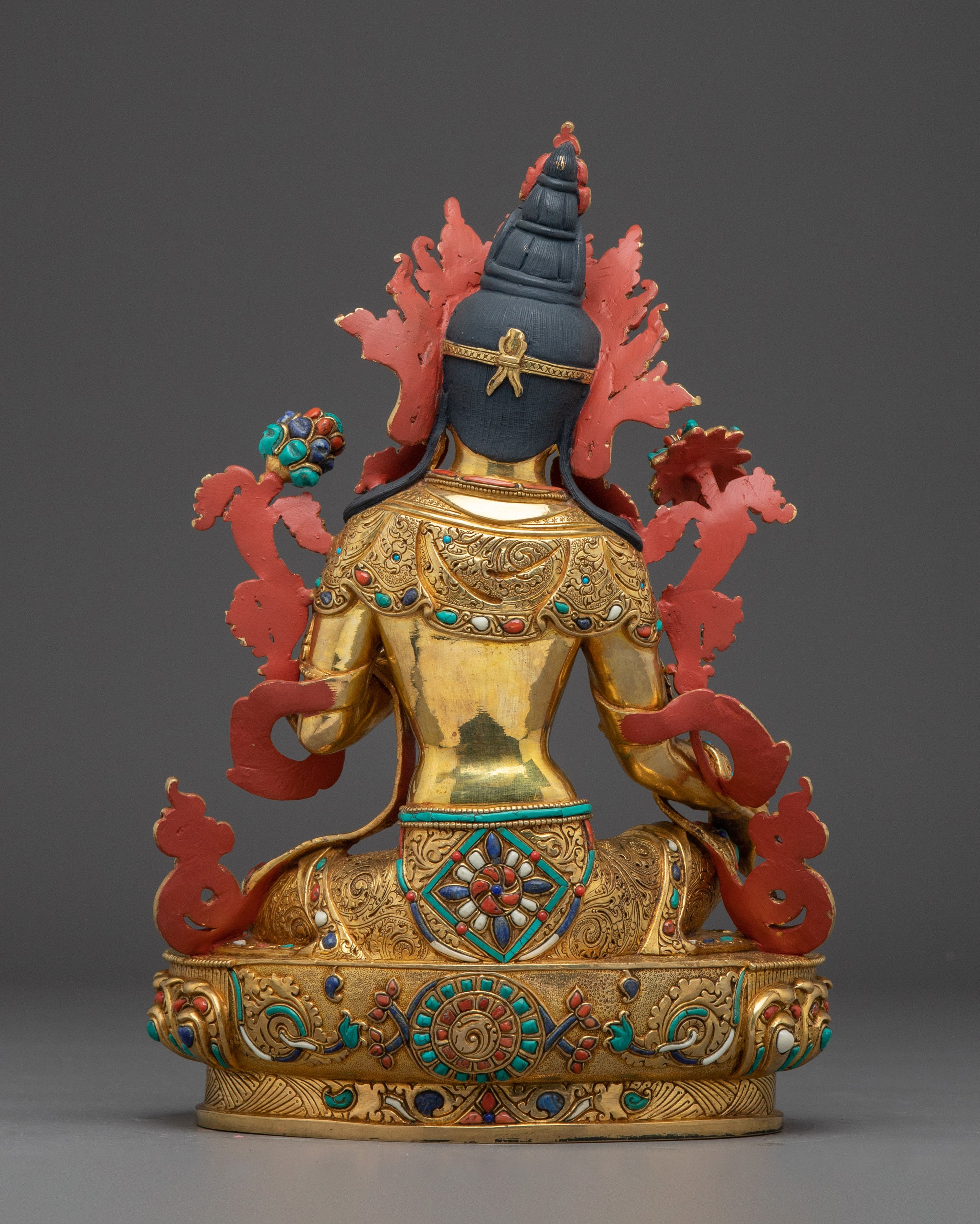 Handmade Female Goddess Green Tara Artwork | Spiritual Protection Deity