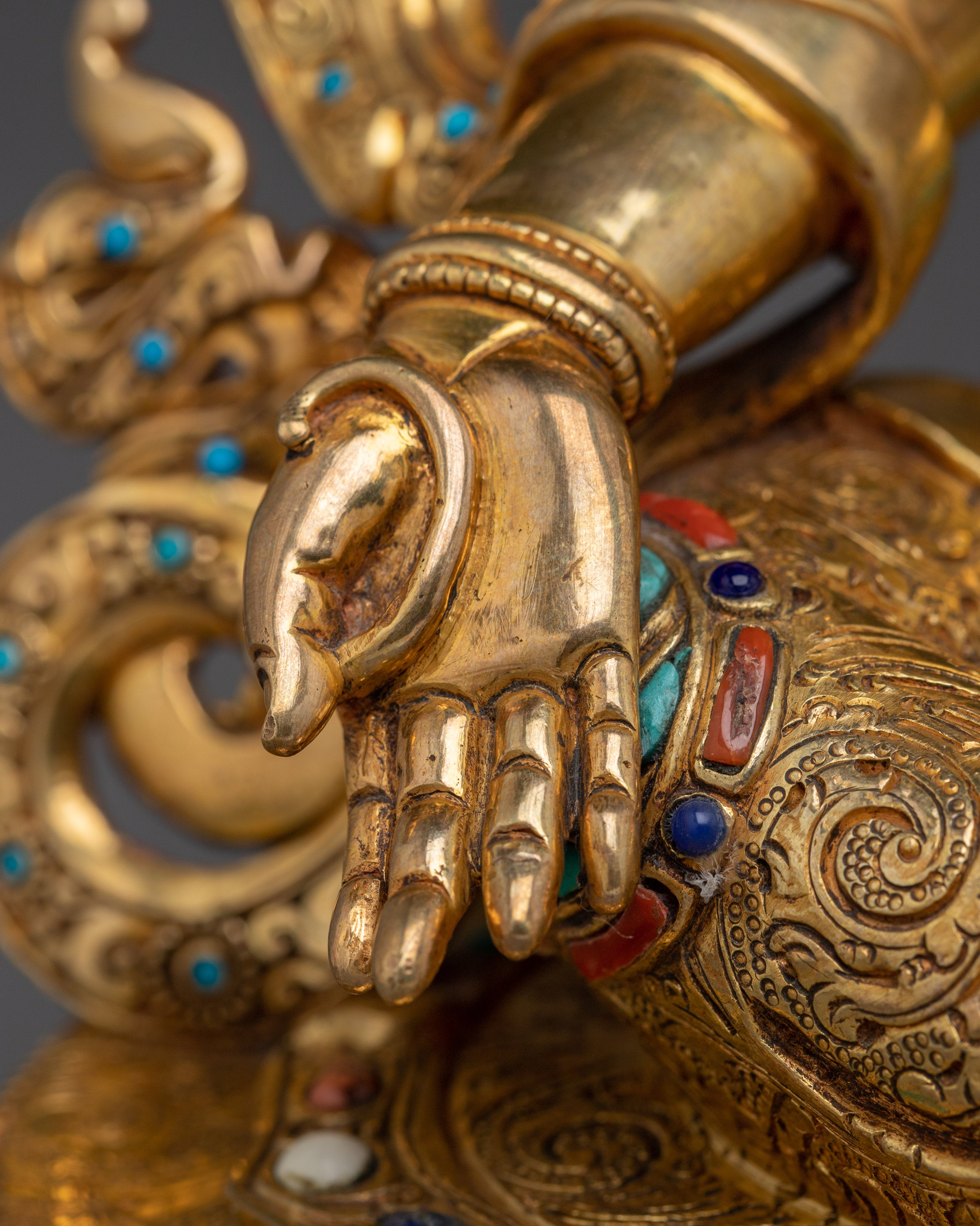 Handmade Female Goddess Green Tara Artwork | Spiritual Protection Deity