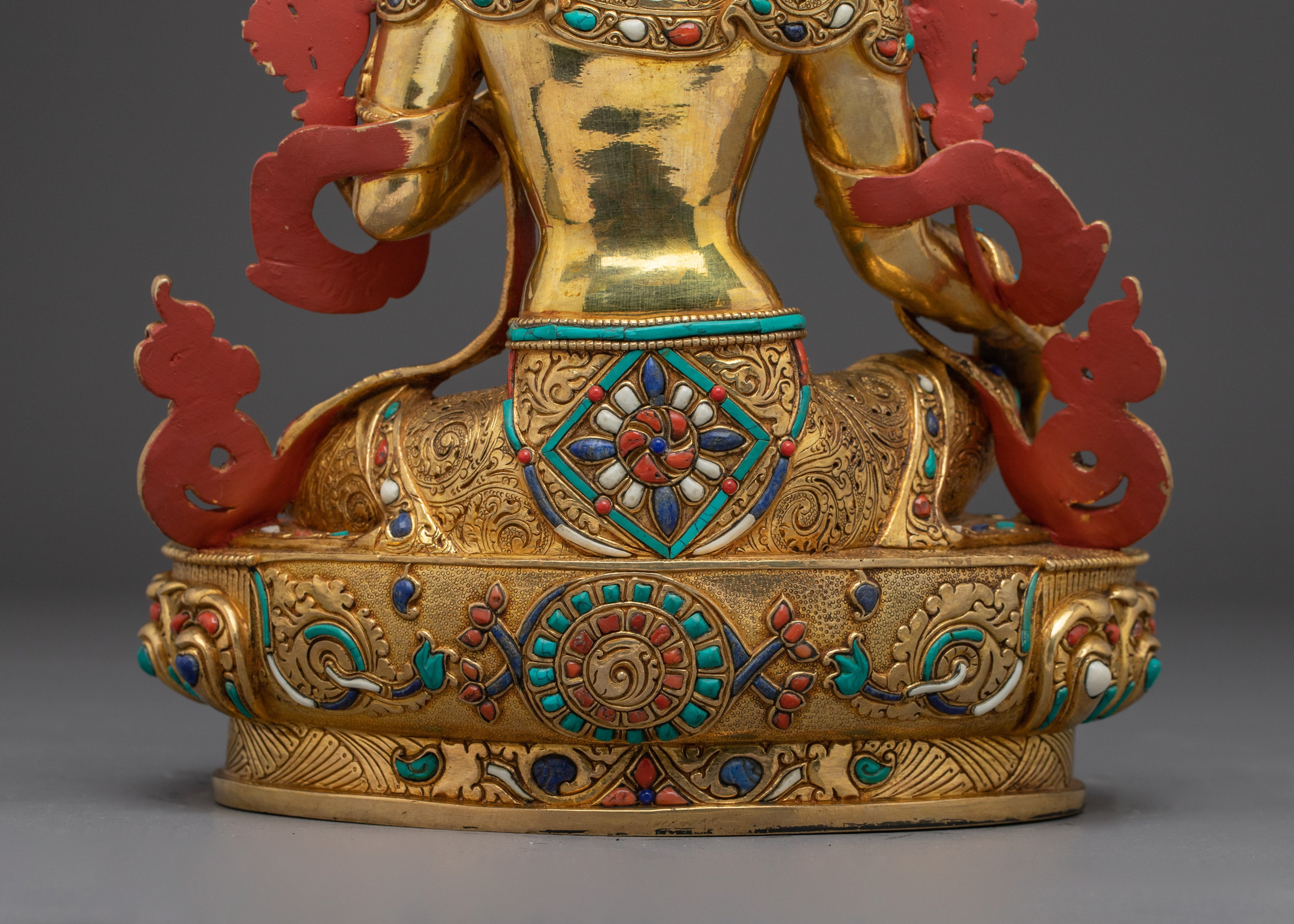 Handmade Female Goddess Green Tara Artwork | Spiritual Protection Deity