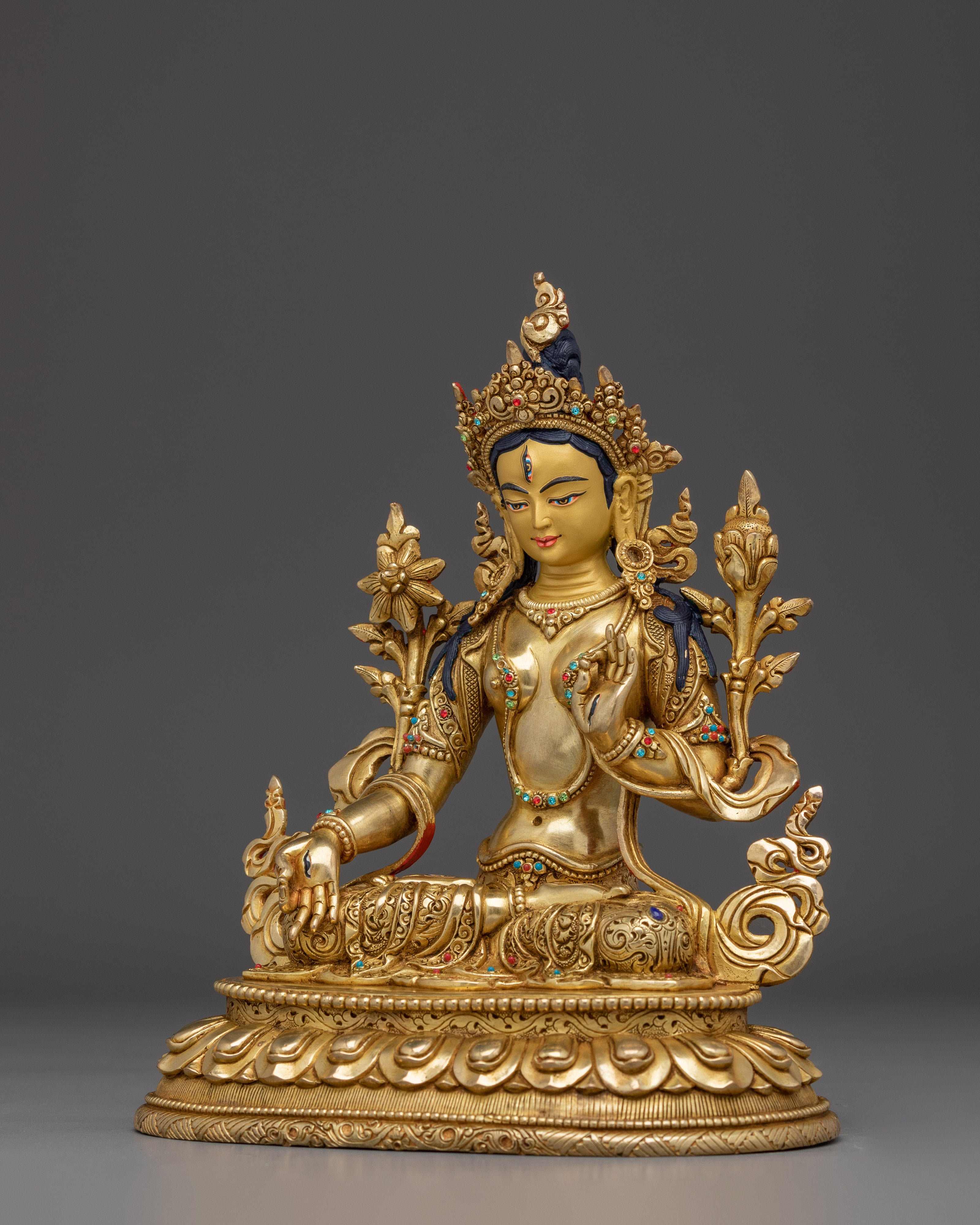 White Tara Statue: Tibetan Healing Deity
