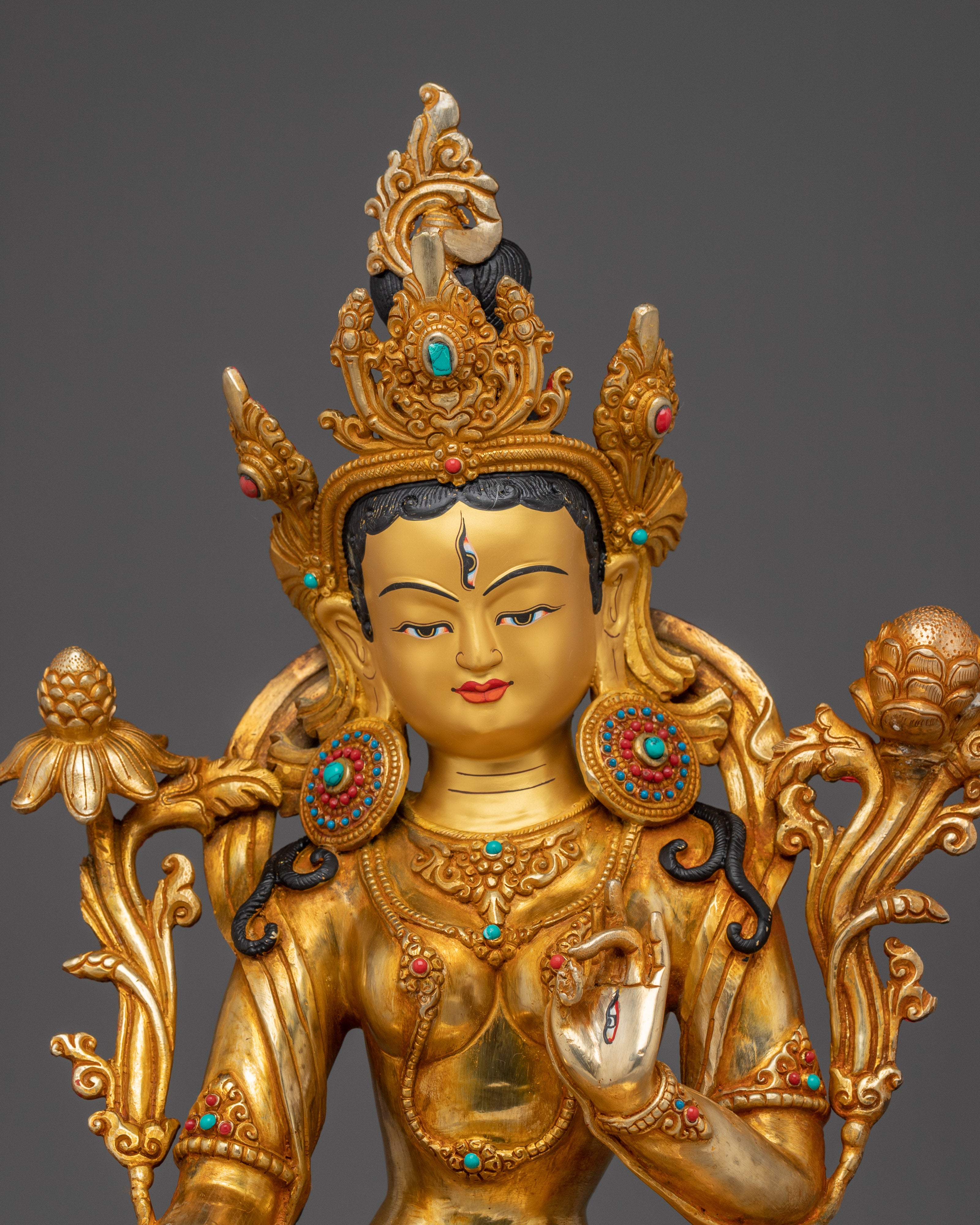 White Tara Statue: Buddhist Healing Goddess