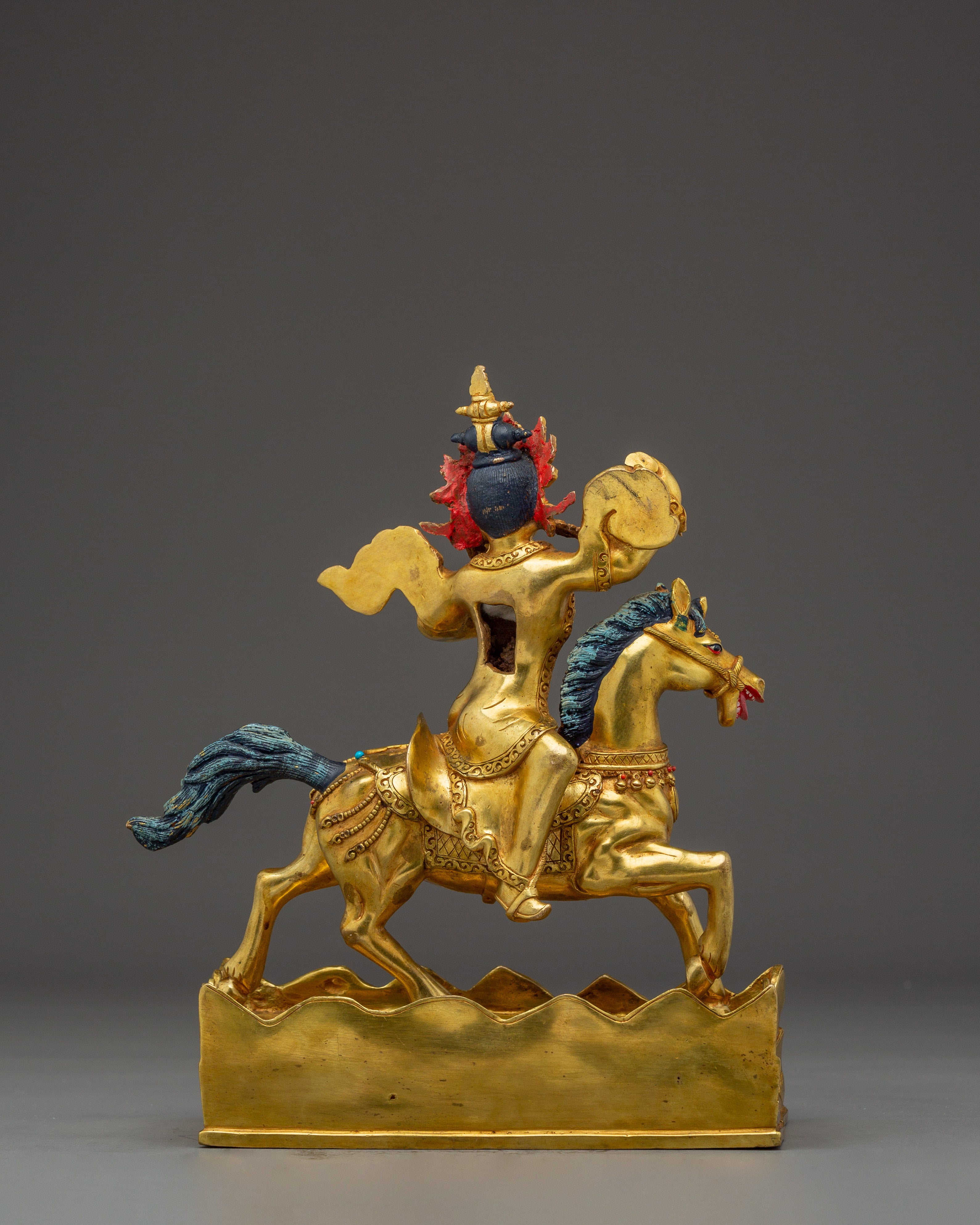 11.8 Inches Achi Chokyi Drolma Statue - 24k Gold Gilded Copper Sculpture