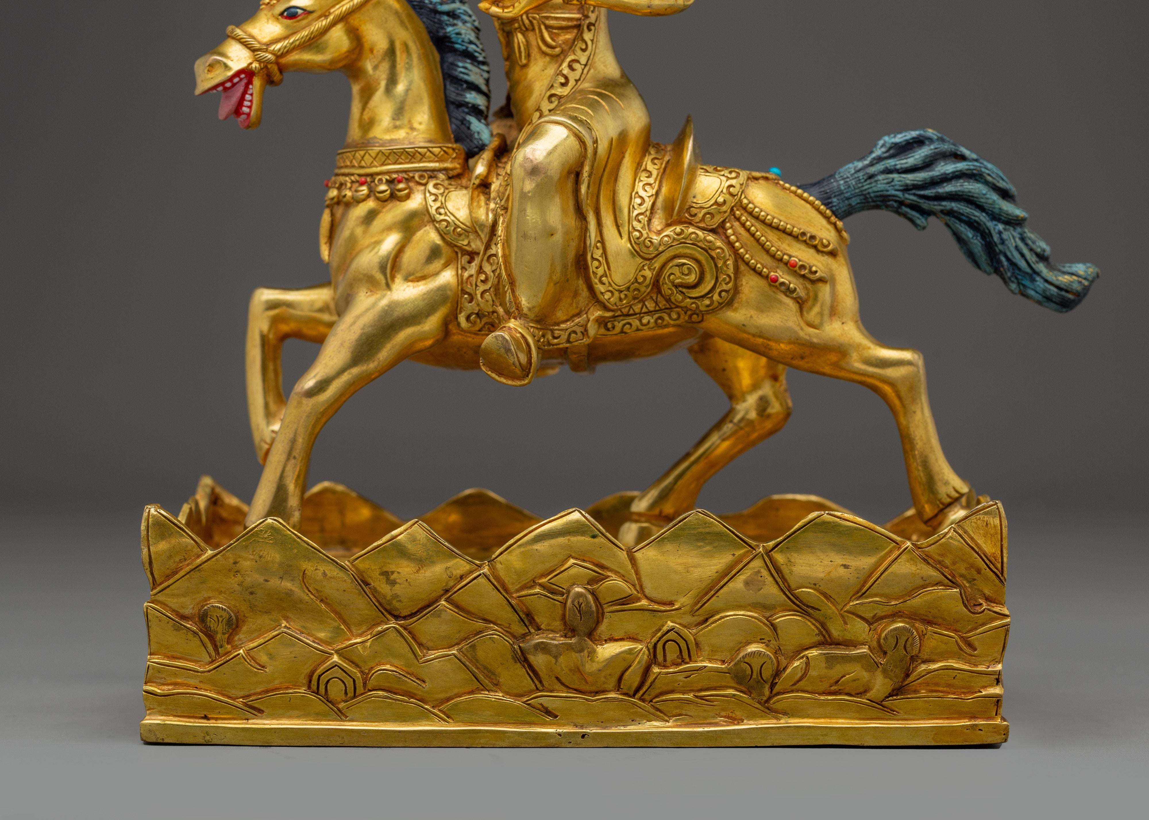 11.8 Inches Achi Chokyi Drolma Statue - 24k Gold Gilded Copper Sculpture