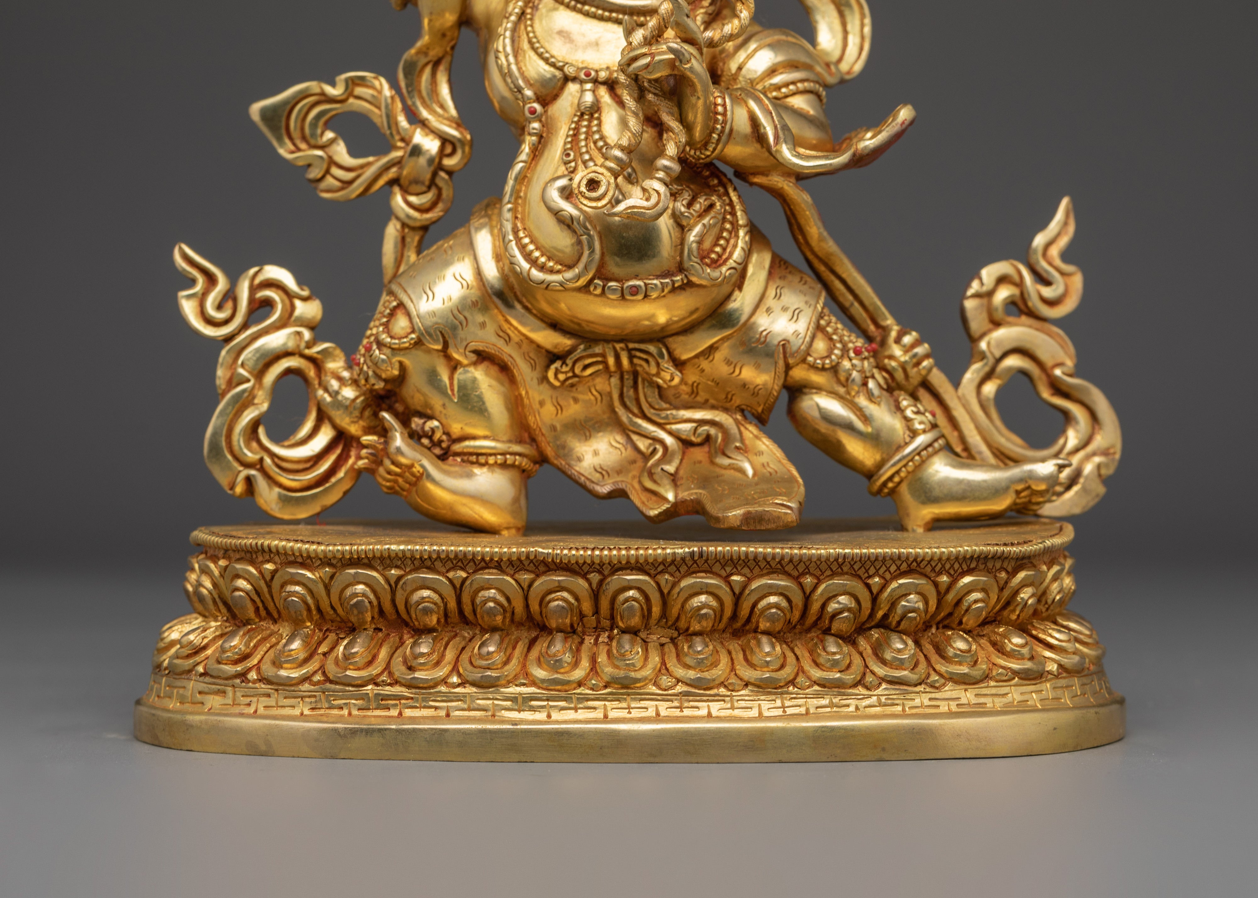 Vajrapani Copper Sculpture with Gold Gilded | Protector Figure for Altar