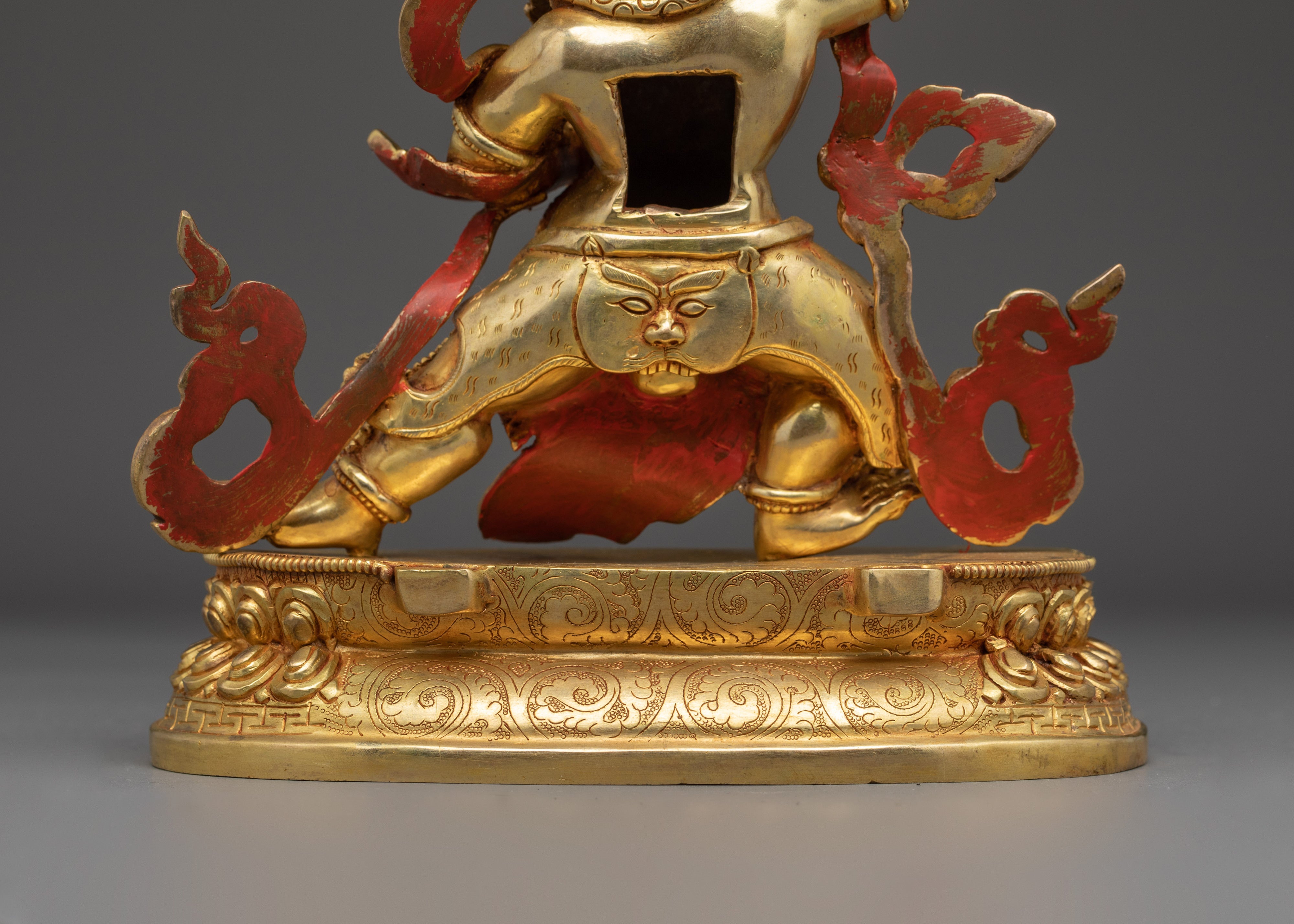 Vajrapani Copper Sculpture with Gold Gilded | Protector Figure for Altar