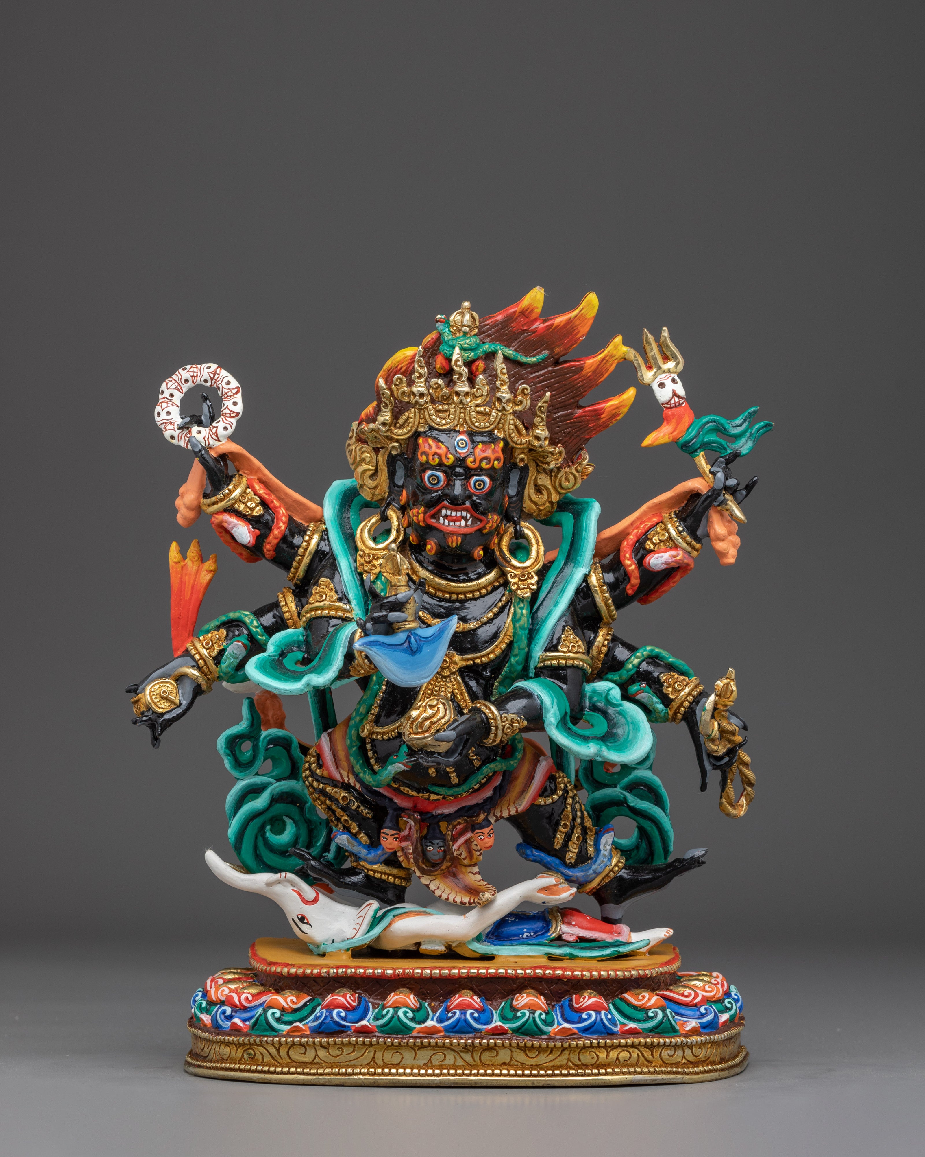 Six Armed Mahakala, Tibetan Art | Spiritual Home Decor