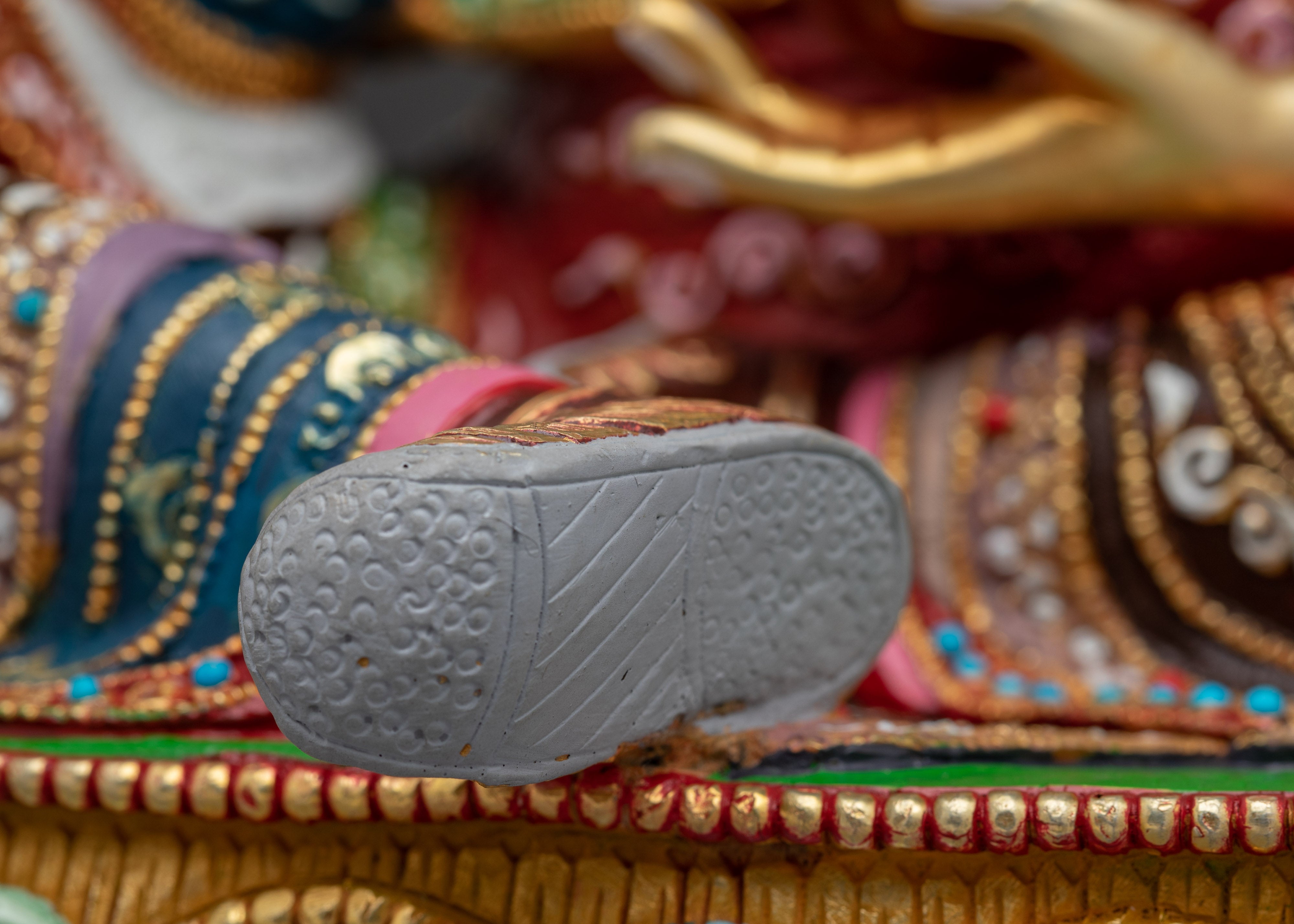 Guru Rinpoche Statue Gold & Acrylic Detailing | Sacred Meditation Spaces