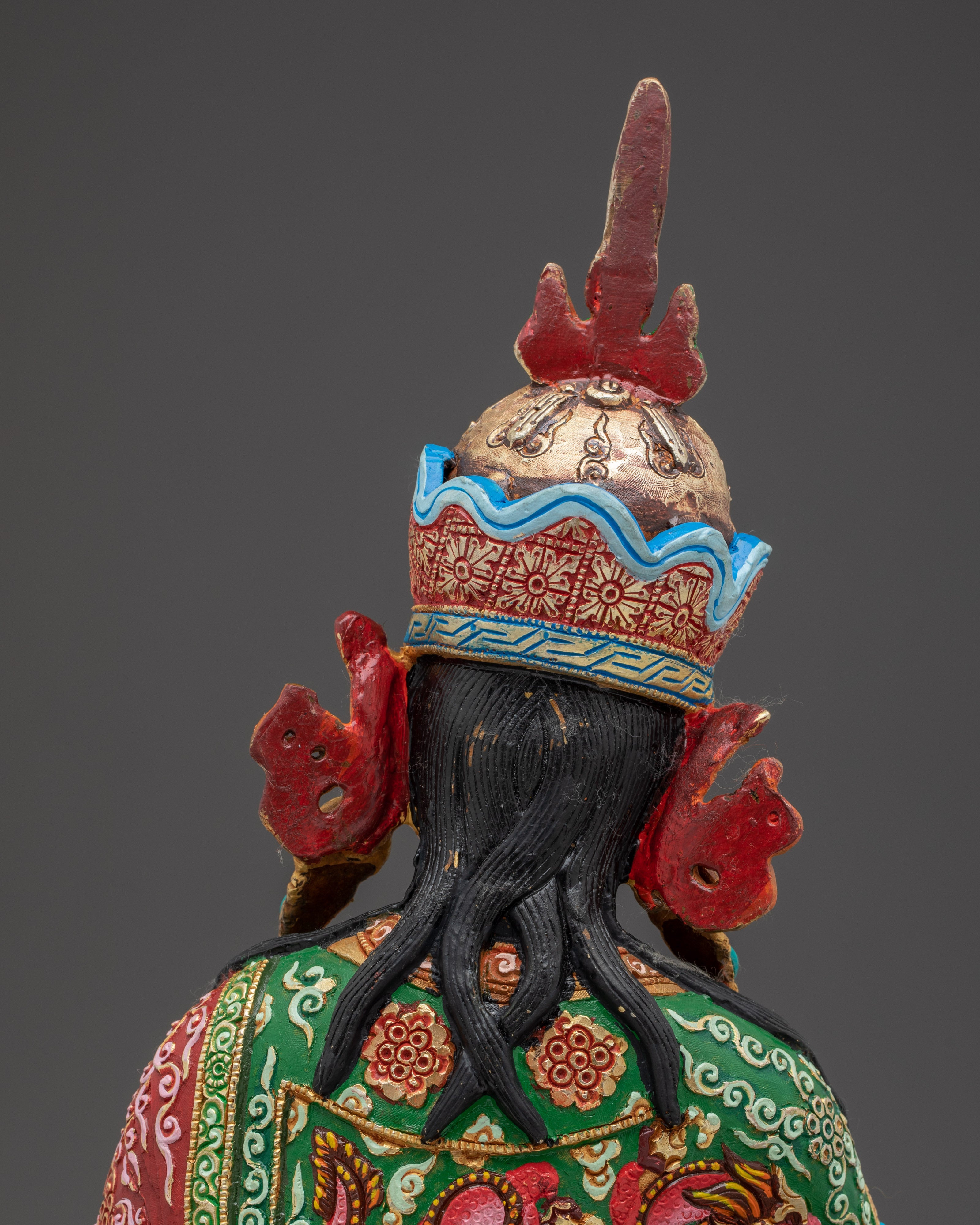 Guru Rinpoche Statue Gold & Acrylic Detailing | Sacred Meditation Spaces