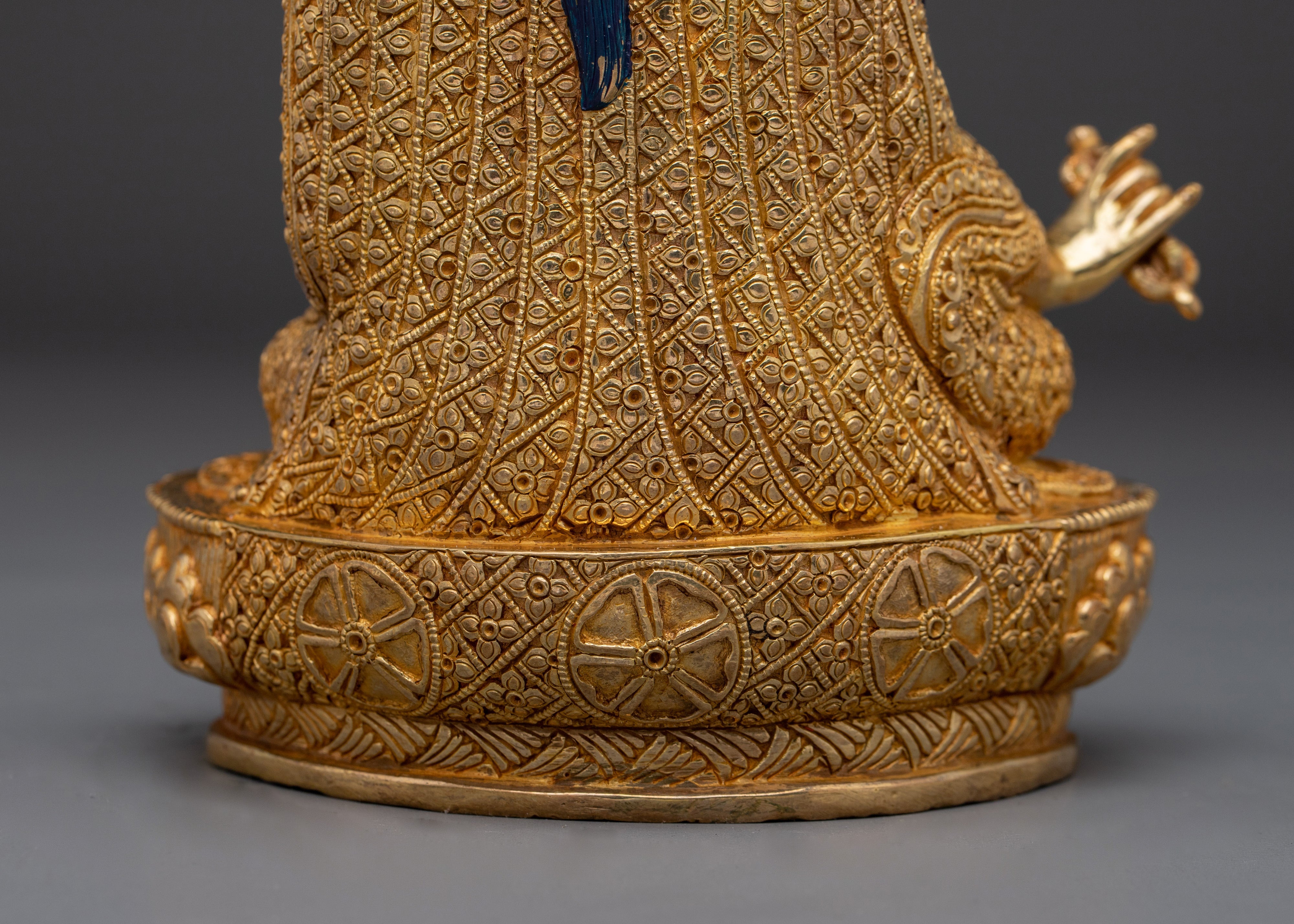Radiant Guru Rinpoche Statue: Buddhist Vajra Master
