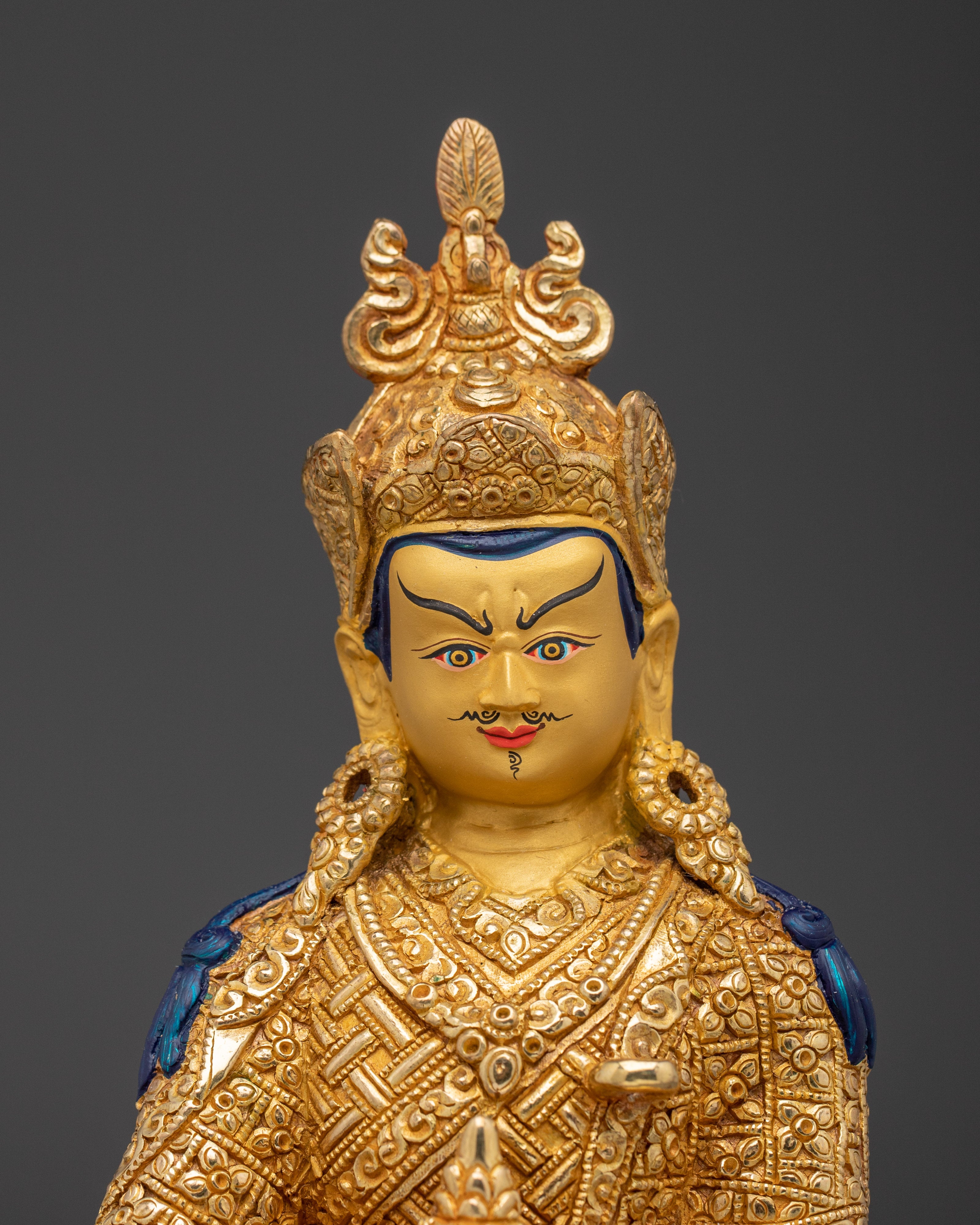 Radiant Guru Rinpoche Statue: Buddhist Vajra Master