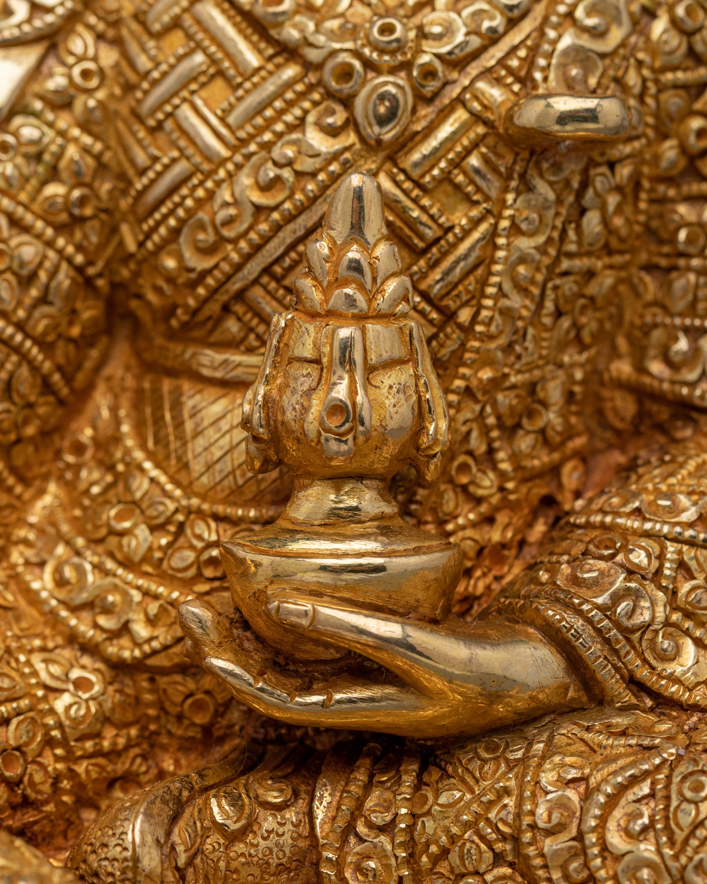Radiant Guru Rinpoche Statue: Buddhist Vajra Master