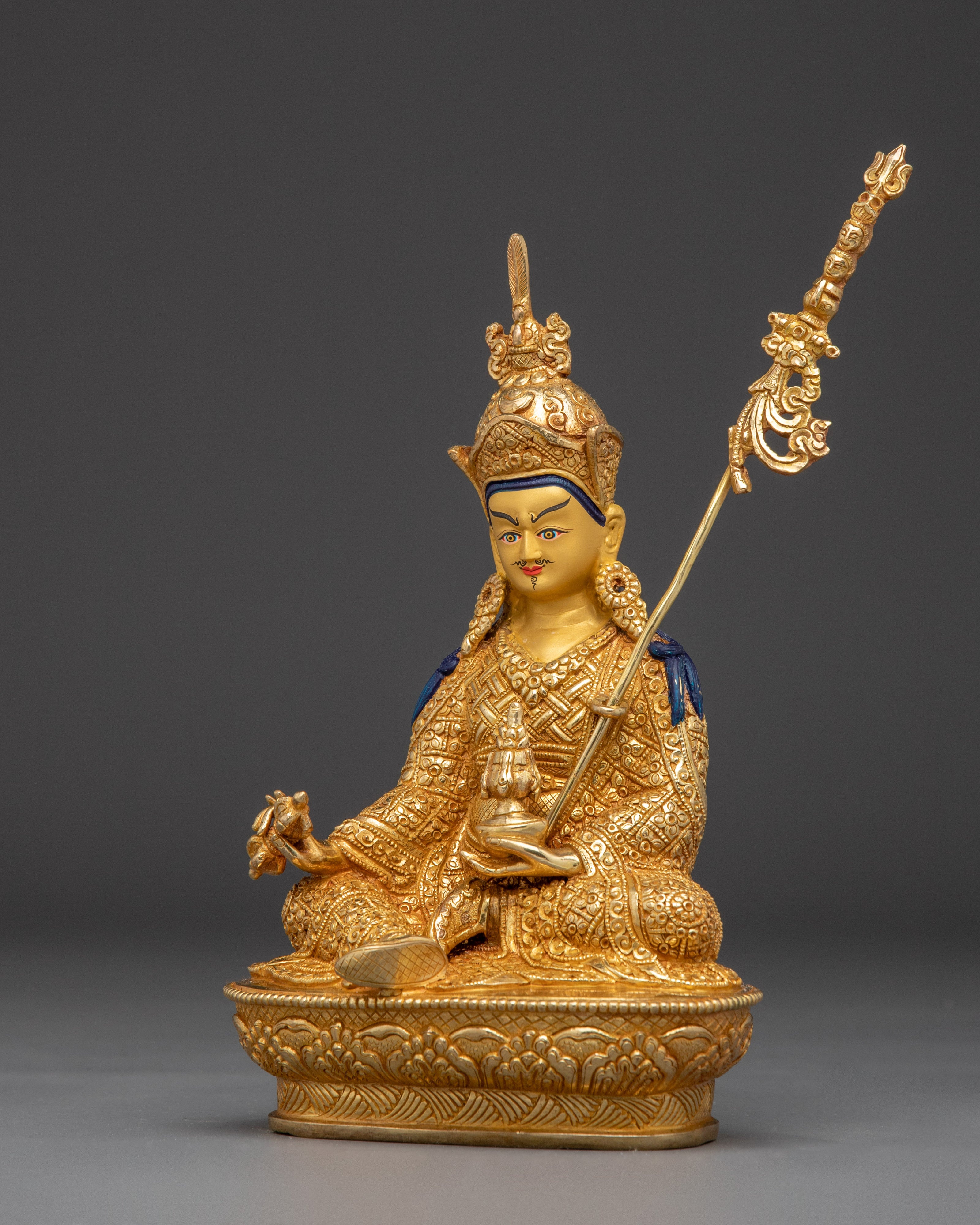 Nepalese Handmade Guru Rinpoche Art | Padmasambhava Figurine