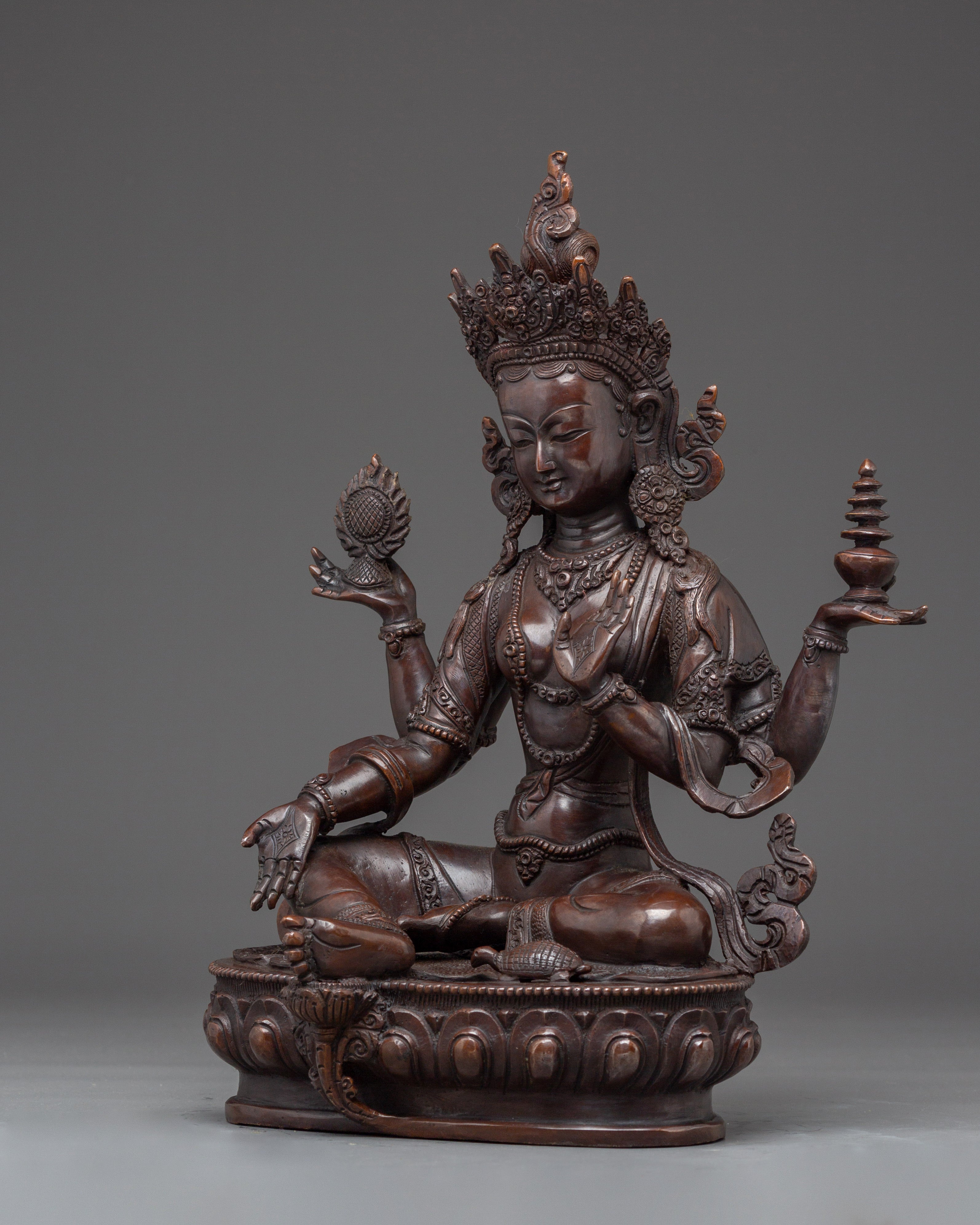 Wealth Deity Laxmi | Nepali Handcrafted Sculpture