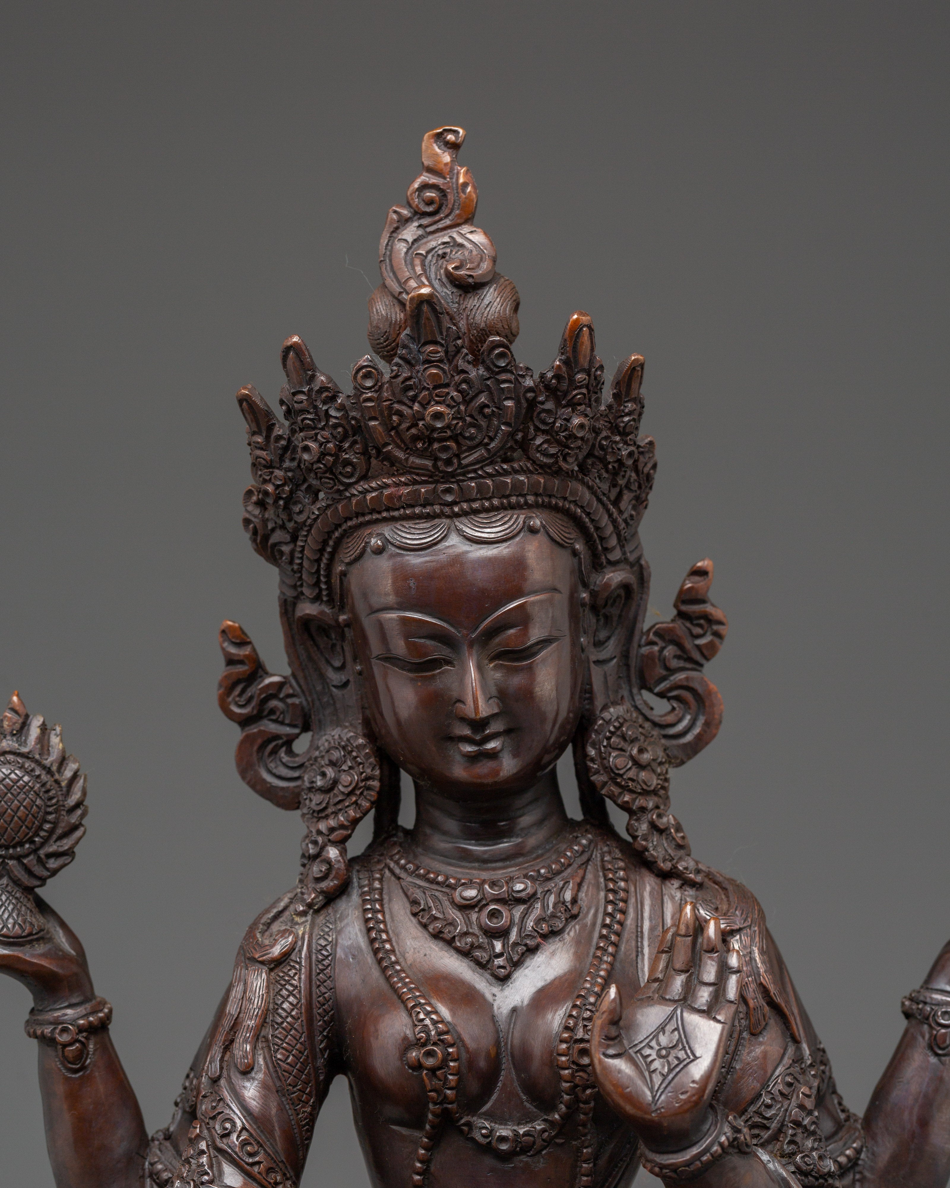 Wealth Deity Laxmi | Nepali Handcrafted Sculpture