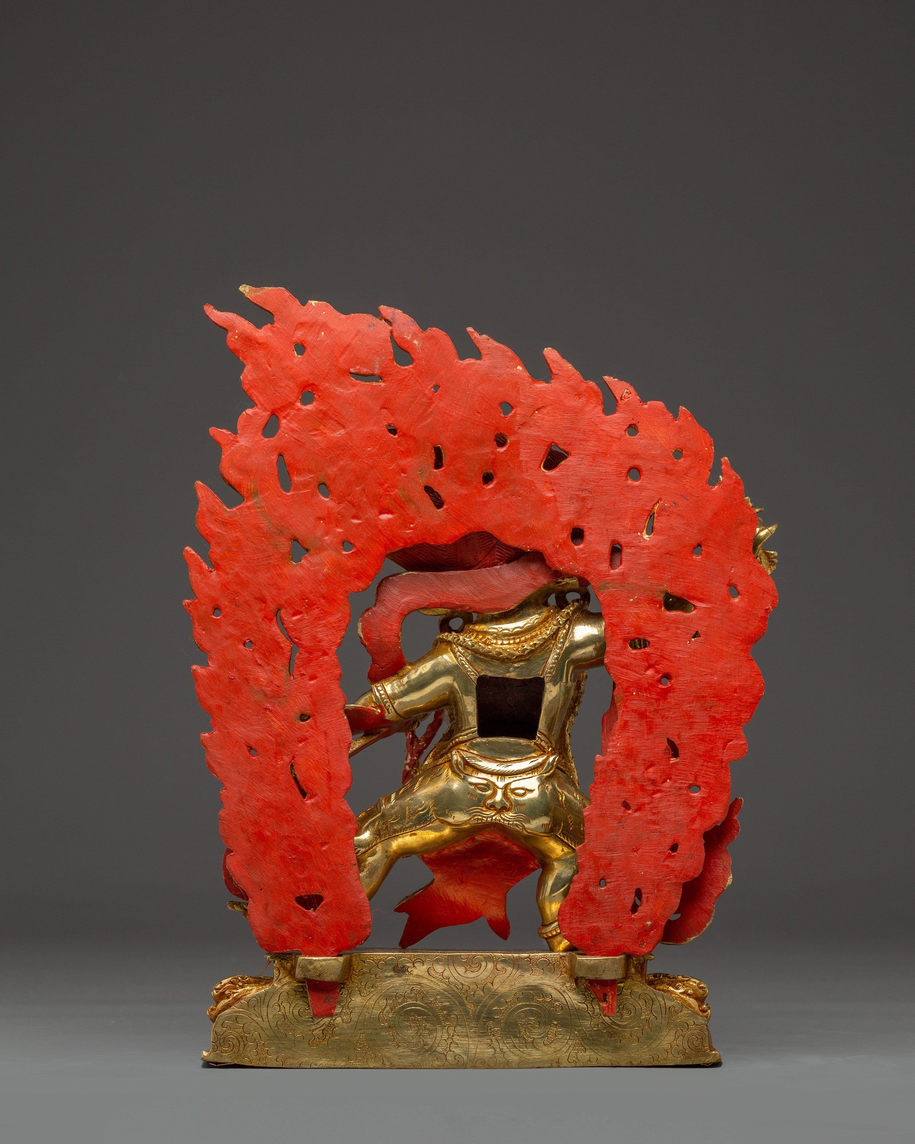 Vajrapani Gold and Copper Deity | Tibetan Protector Buddha for Spiritual Power