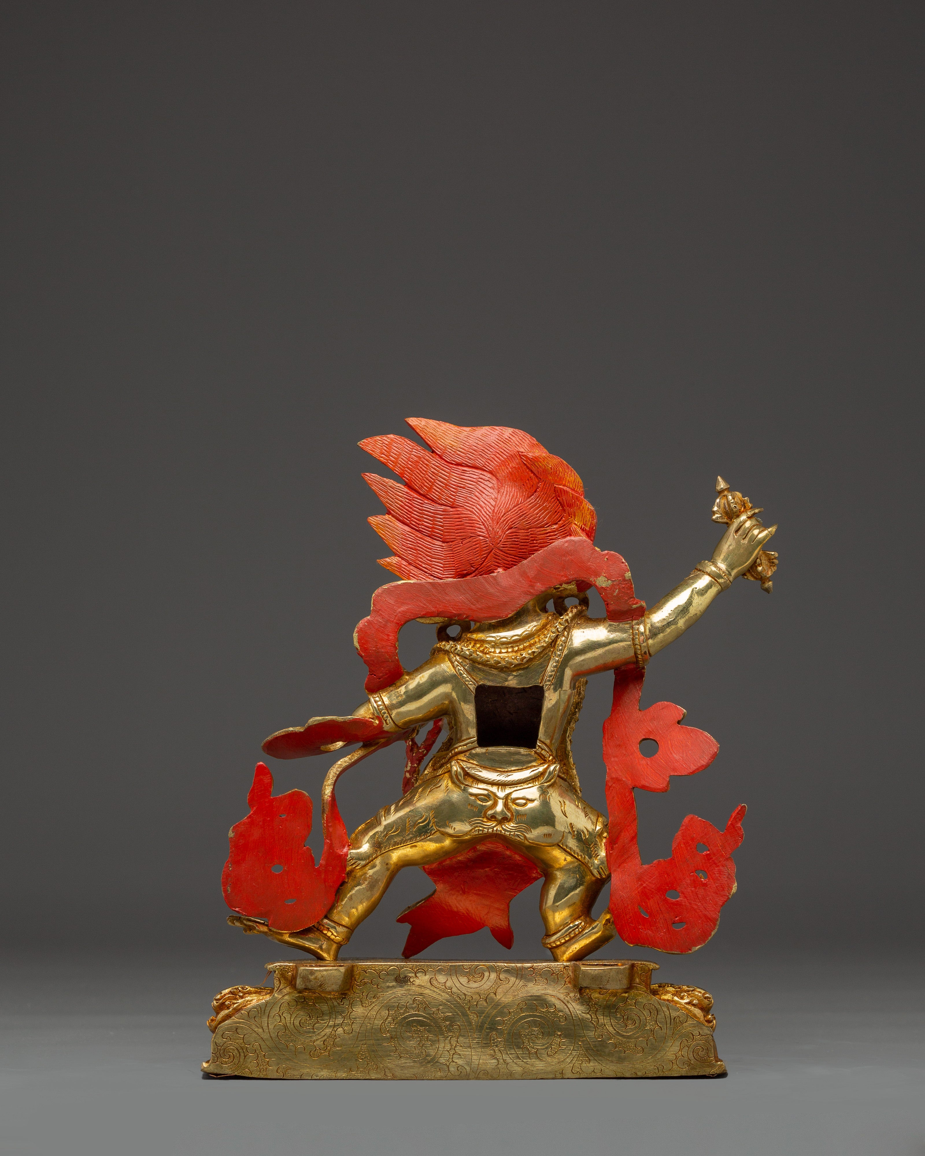 Vajrapani Gold and Copper Deity | Tibetan Protector Buddha for Spiritual Power