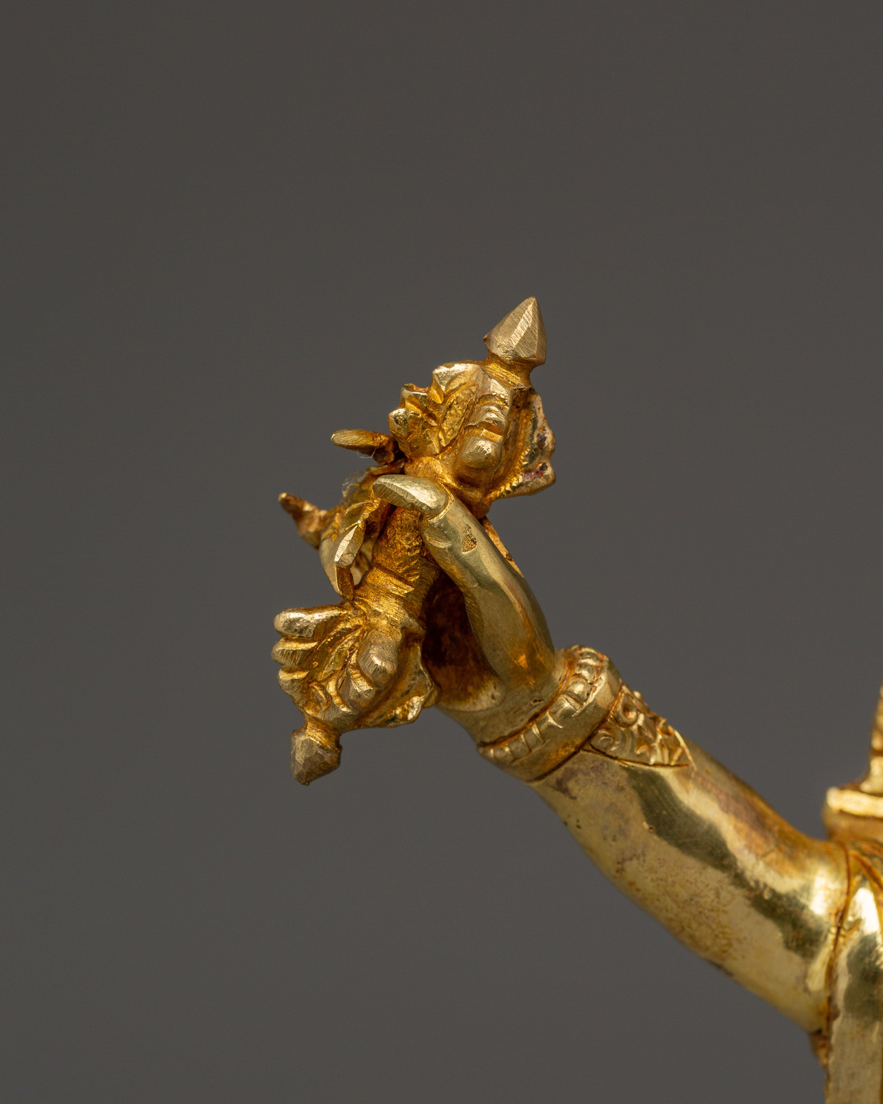 Vajrapani Gold and Copper Deity | Tibetan Protector Buddha for Spiritual Power