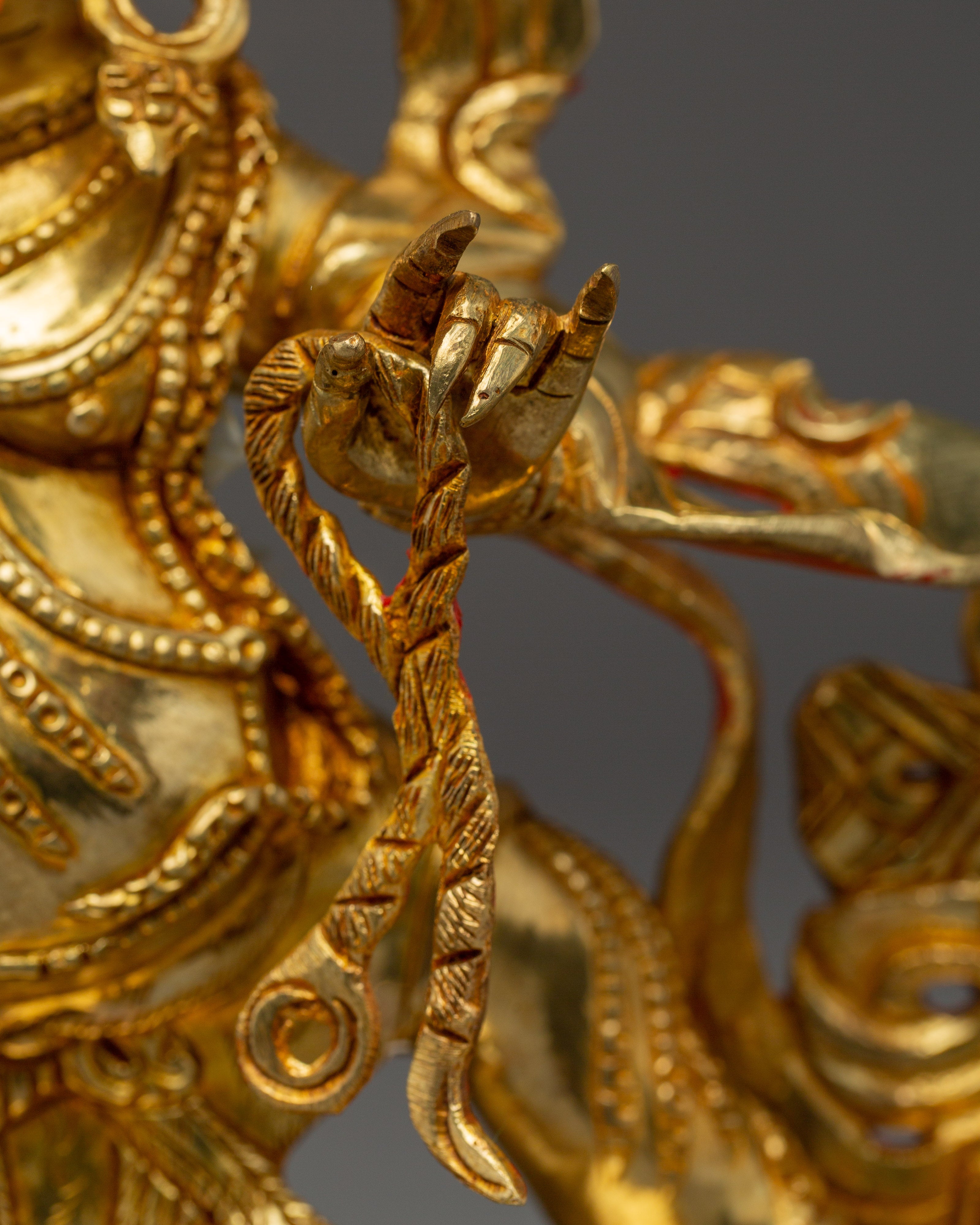 Vajrapani Gold and Copper Deity | Tibetan Protector Buddha for Spiritual Power