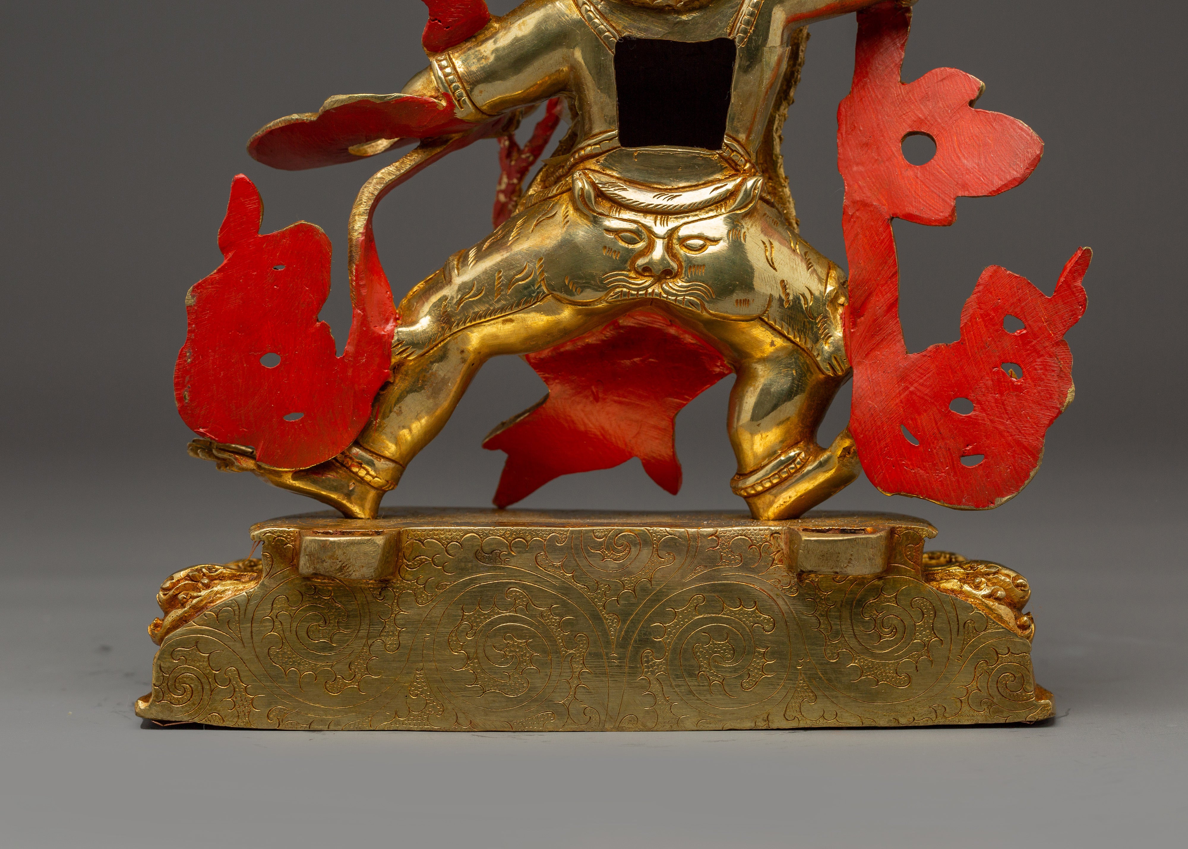 Vajrapani Gold and Copper Deity | Tibetan Protector Buddha for Spiritual Power