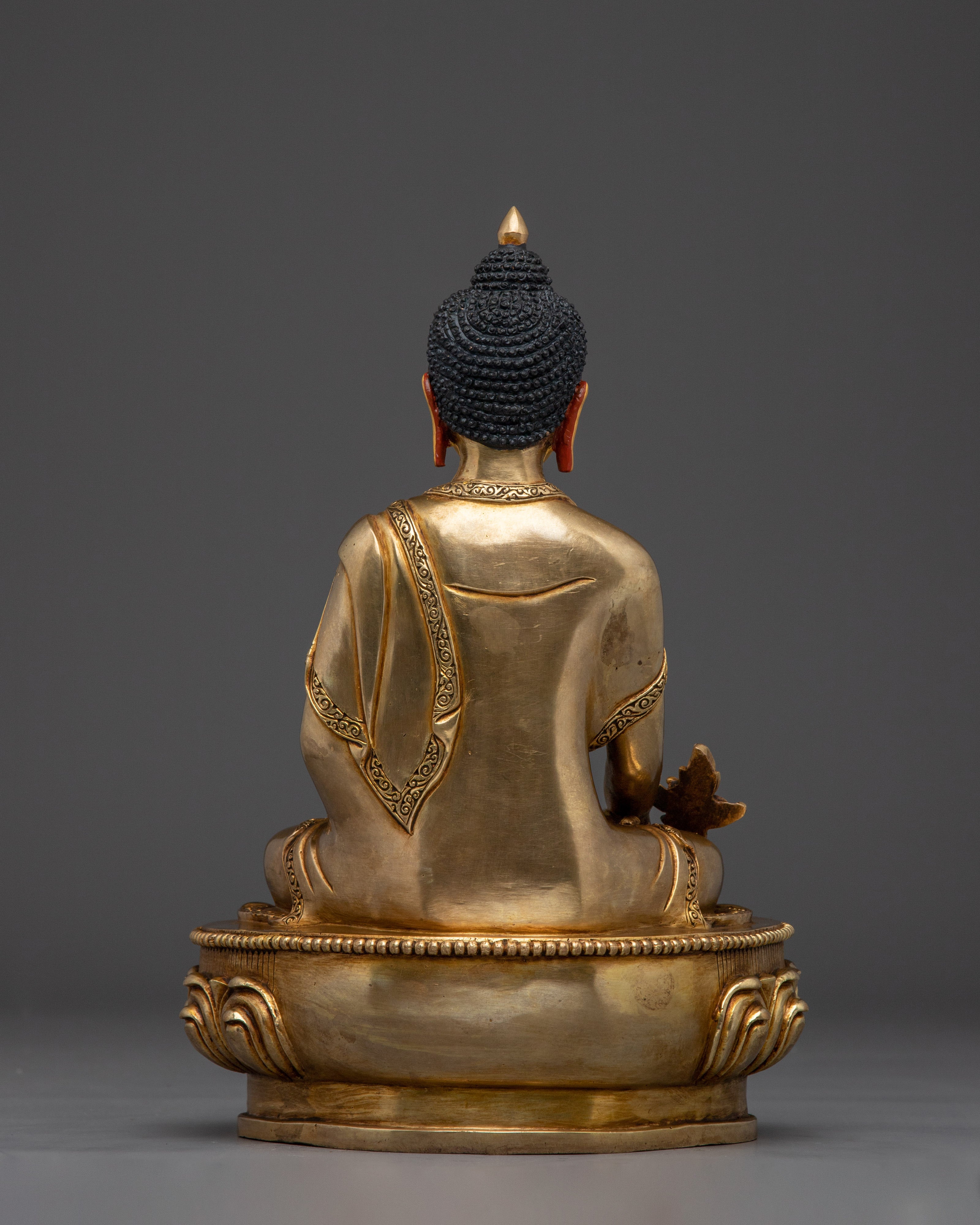 Sacred Medicine Buddha Sculpture for Altar | Copper Deity and Spiritual Healing Spaces