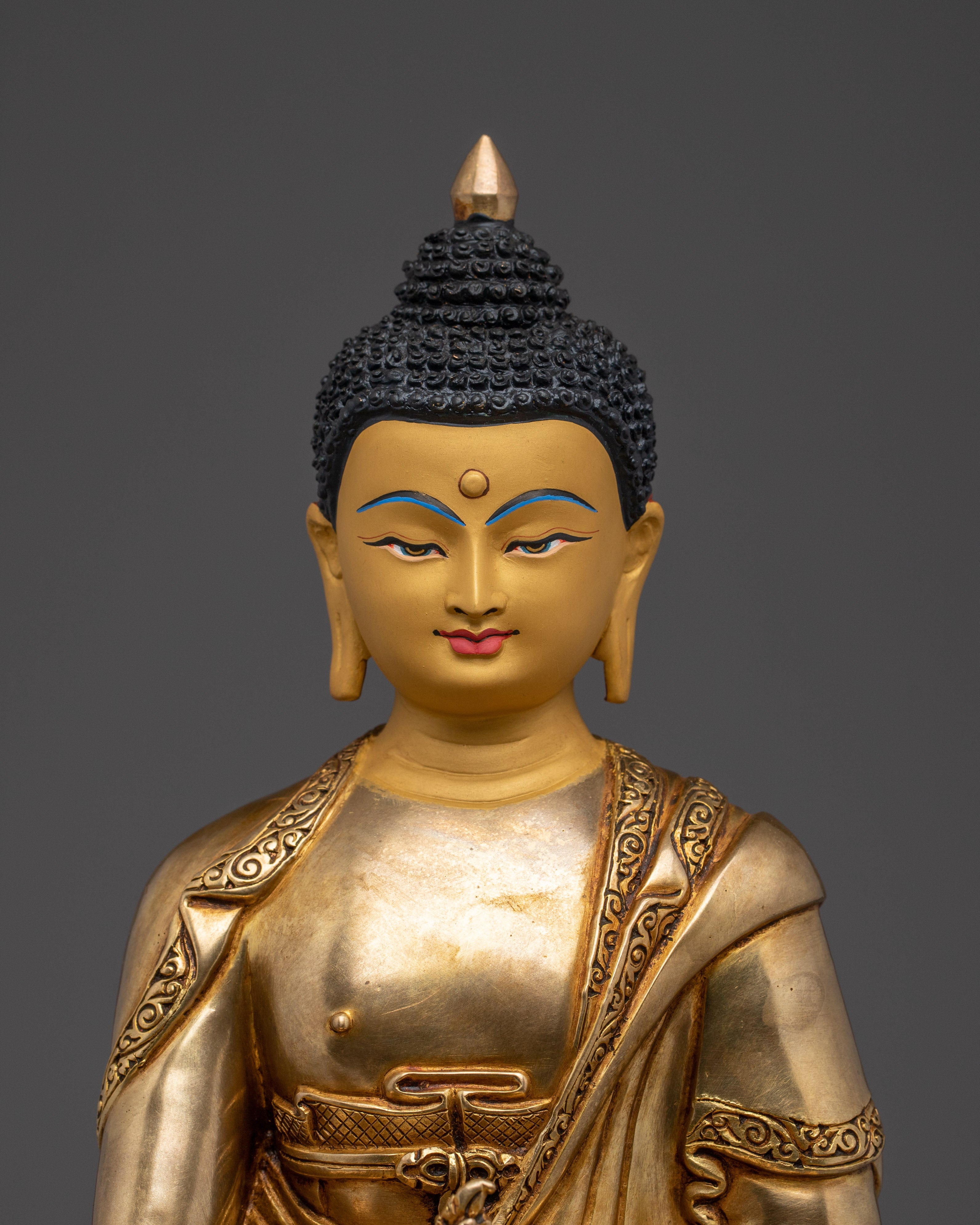 Sacred Medicine Buddha Sculpture for Altar | Copper Deity and Spiritual Healing Spaces