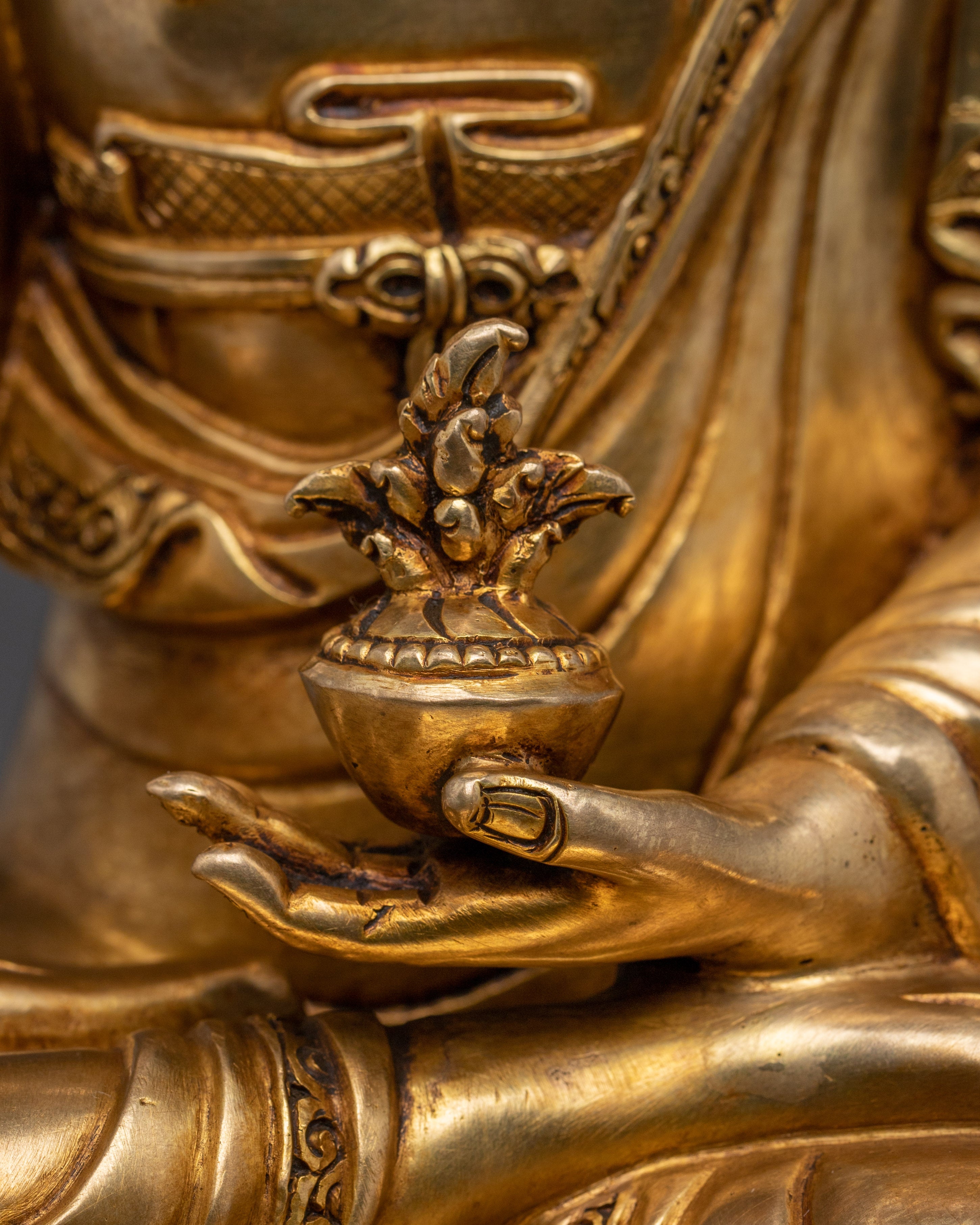 Sacred Medicine Buddha Sculpture for Altar | Copper Deity and Spiritual Healing Spaces