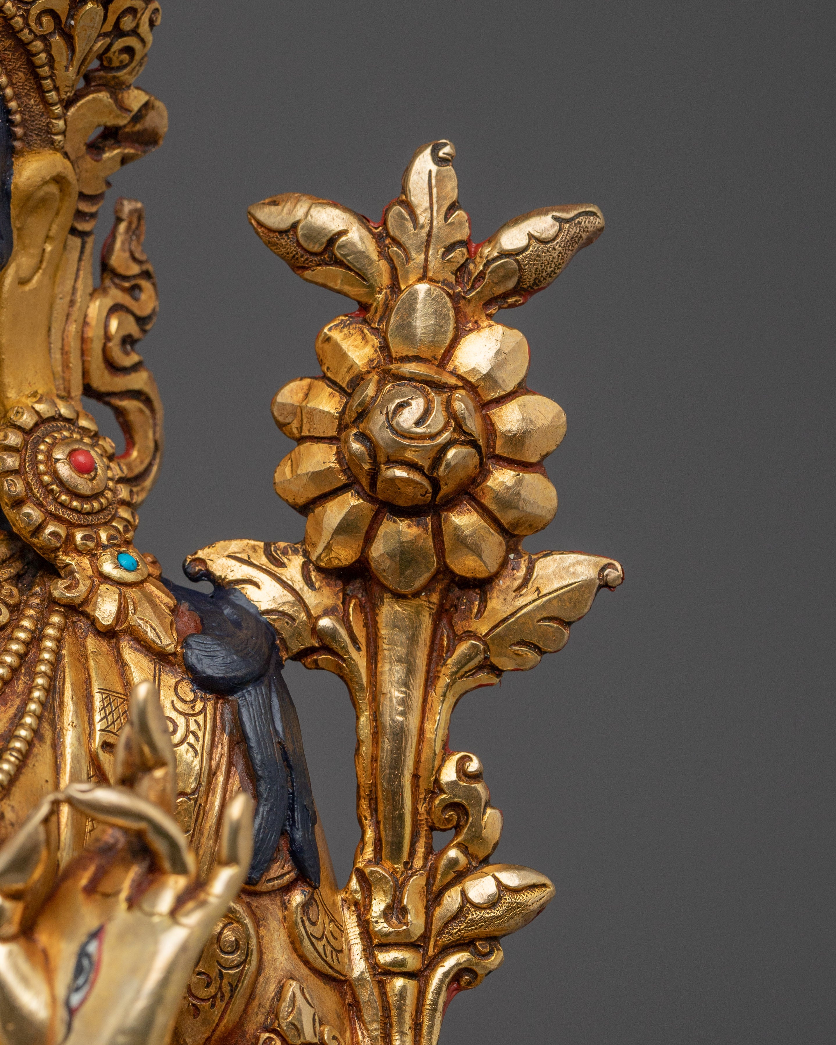 Golden White Tara Sacred Buddhist Artwork | Divine Protector and Spiritual Guide