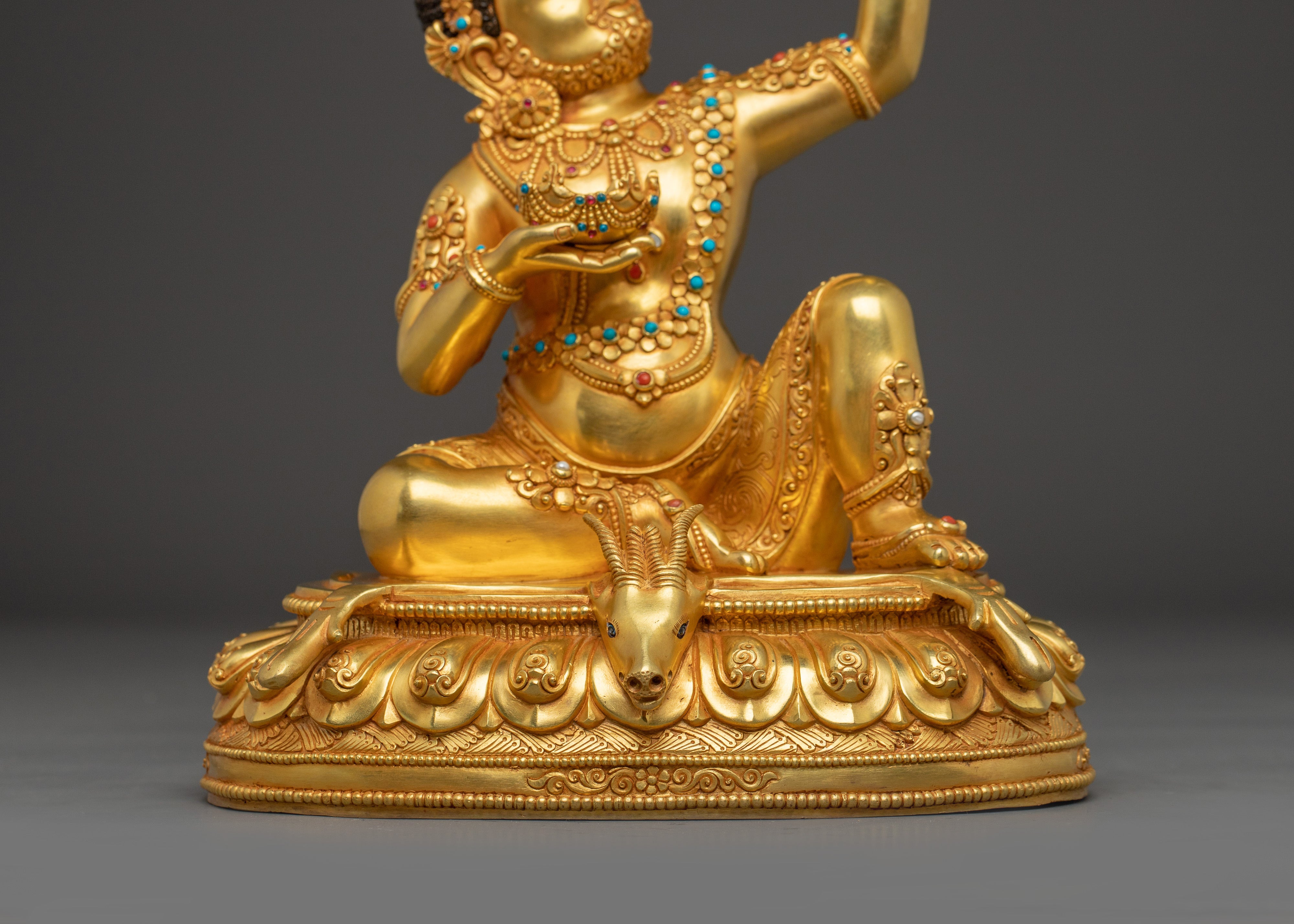 Tantric Master Virupa | Gold Gilded Tibetan Art