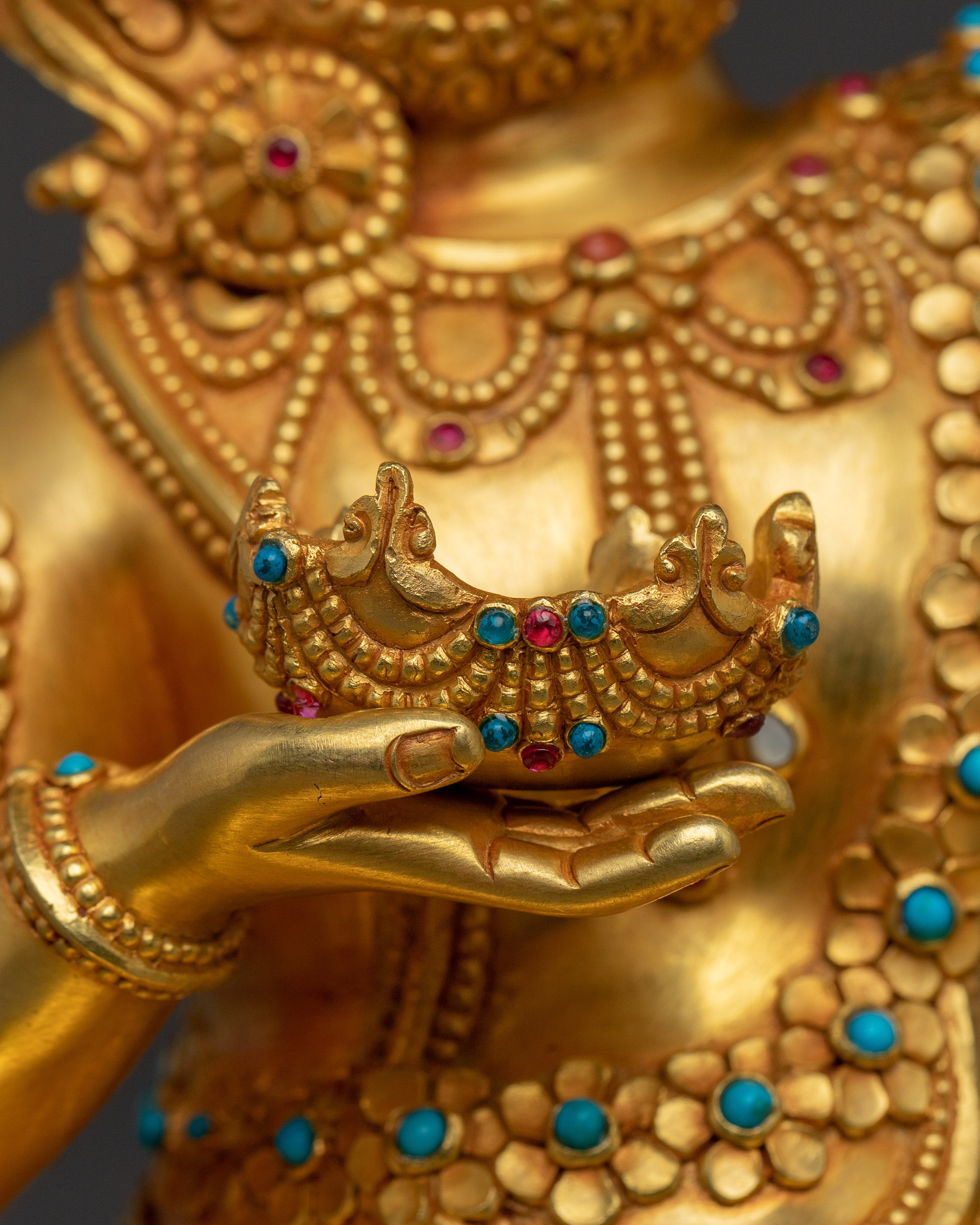 Tantric Master Virupa | Gold Gilded Tibetan Art