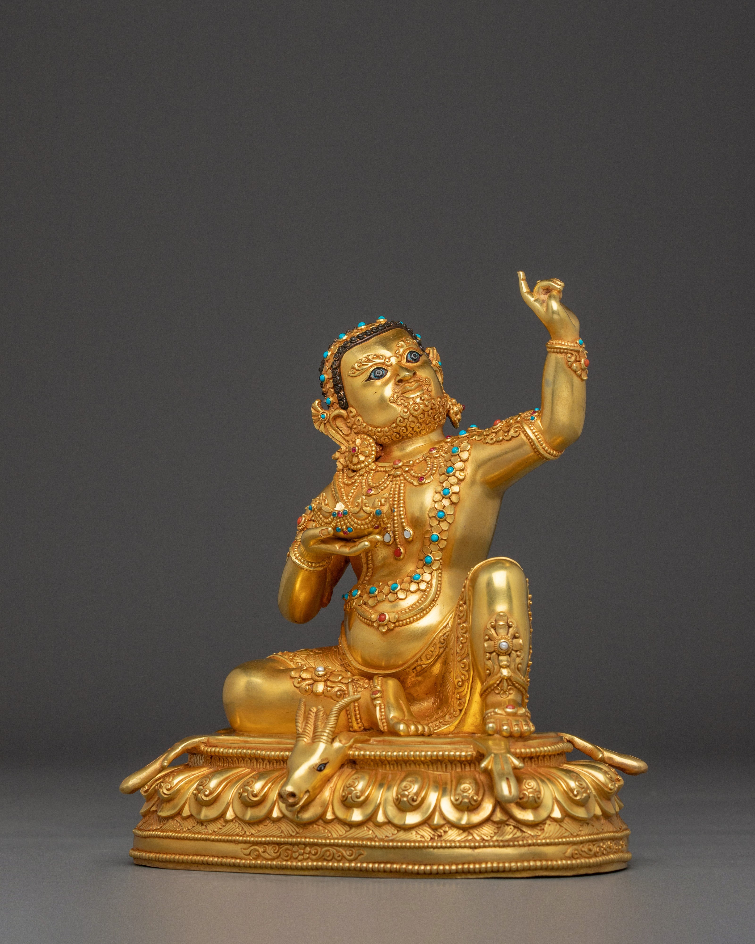 Tantric Master Virupa | Gold Gilded Tibetan Art