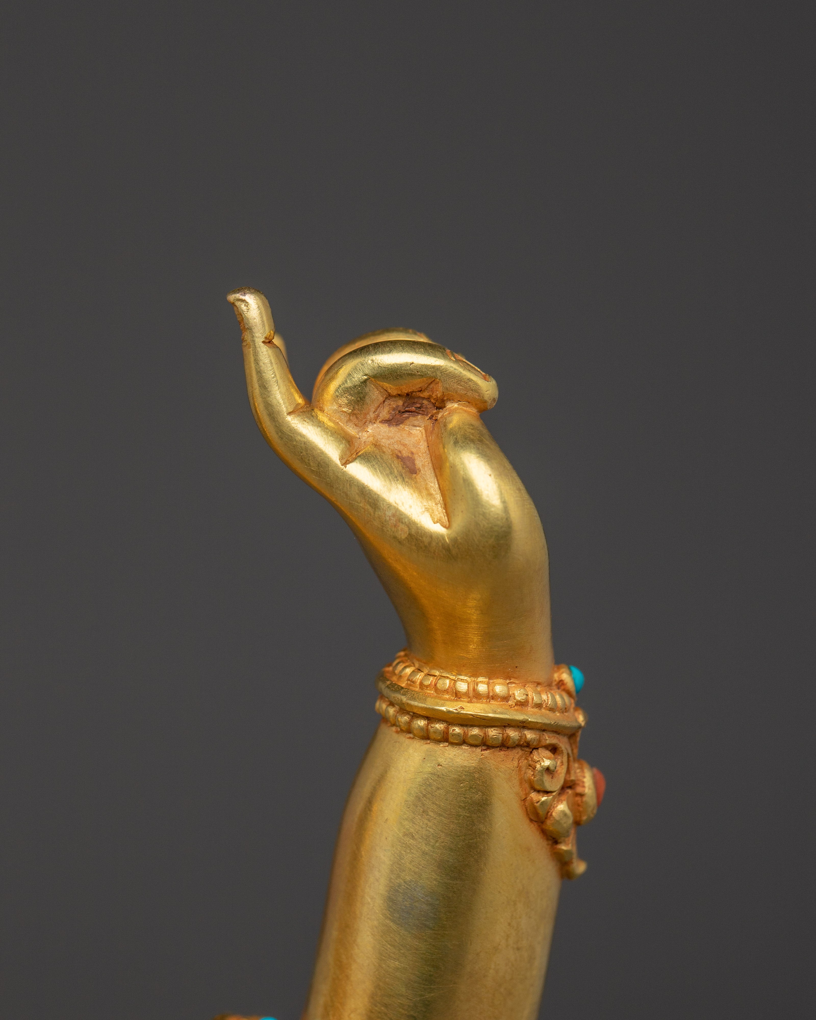 Tantric Master Virupa | Gold Gilded Tibetan Art