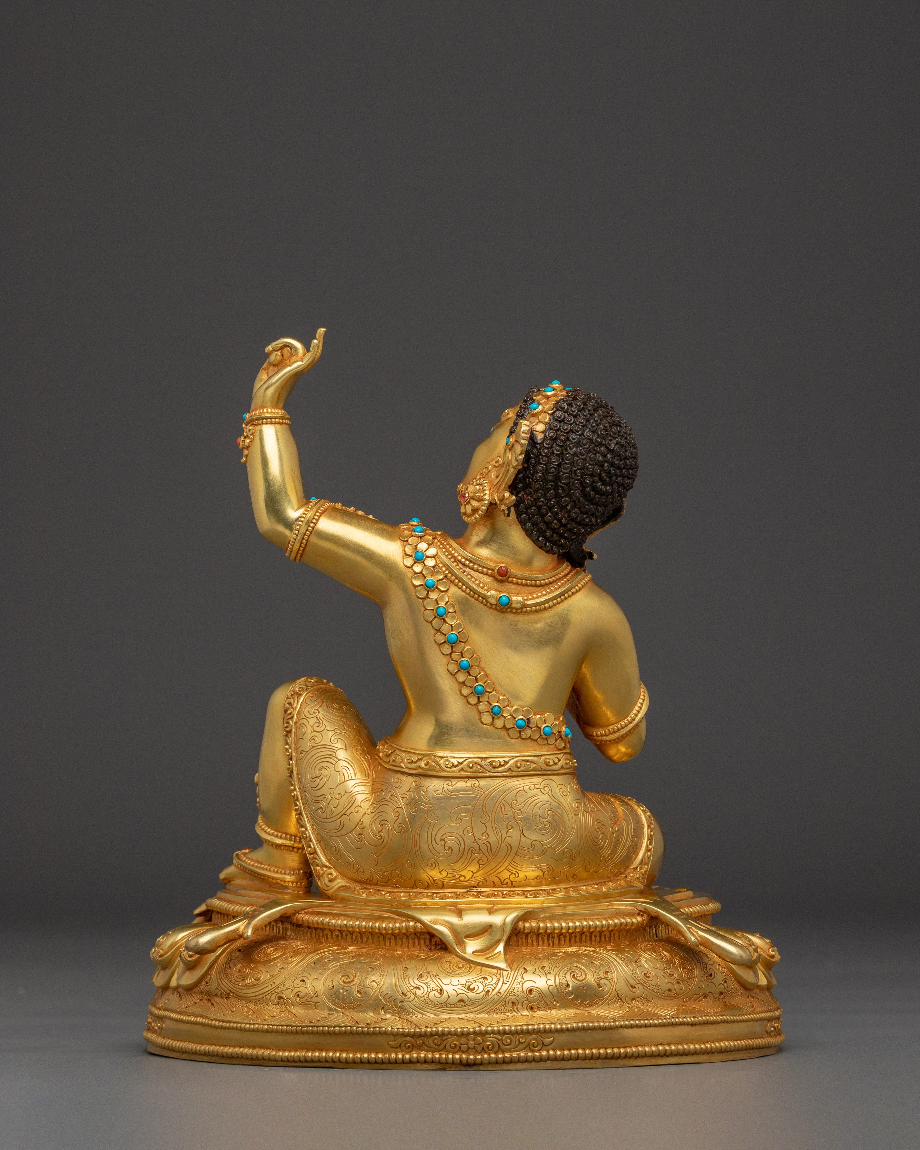 Tantric Master Virupa | Gold Gilded Tibetan Art