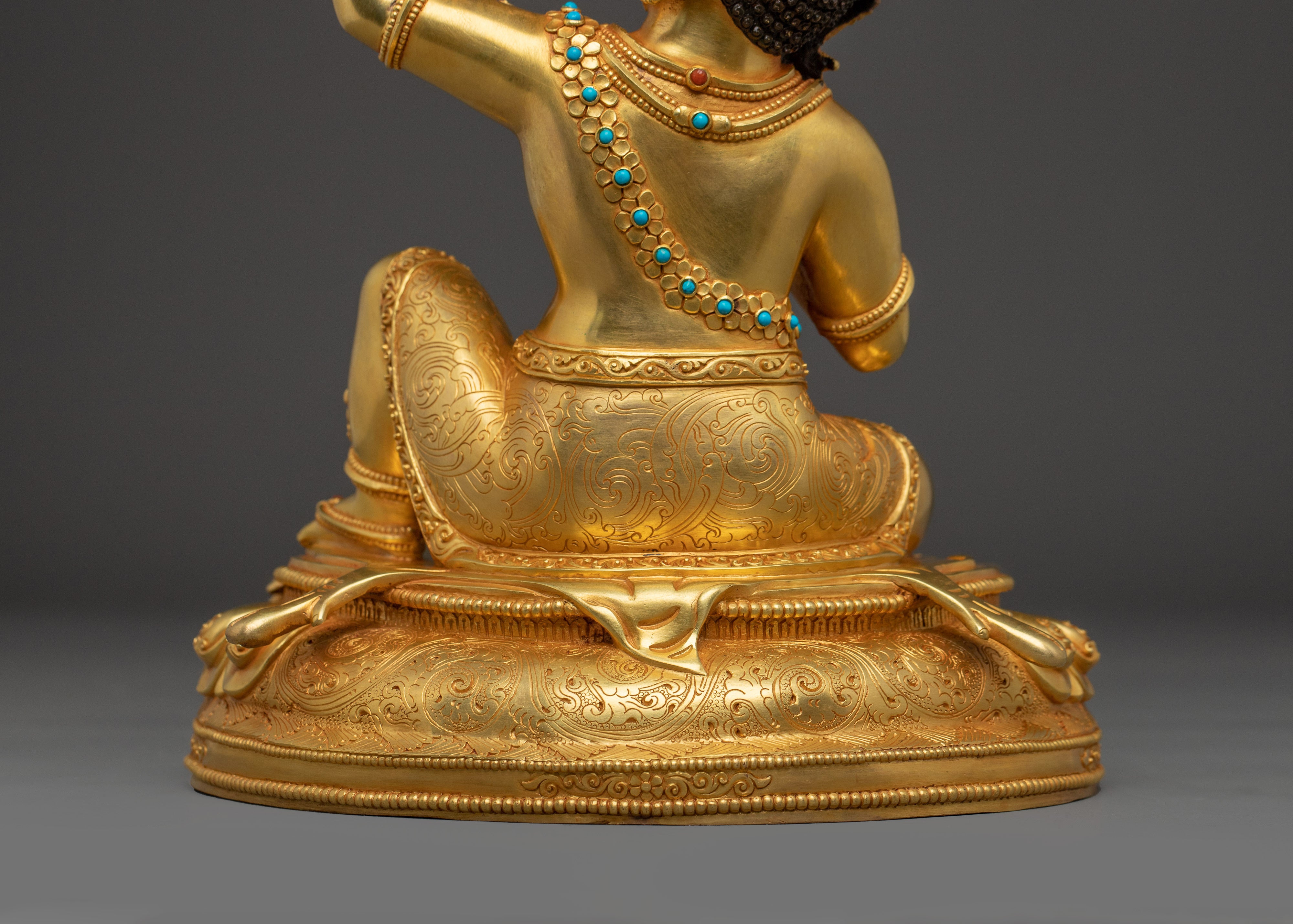 Tantric Master Virupa | Gold Gilded Tibetan Art