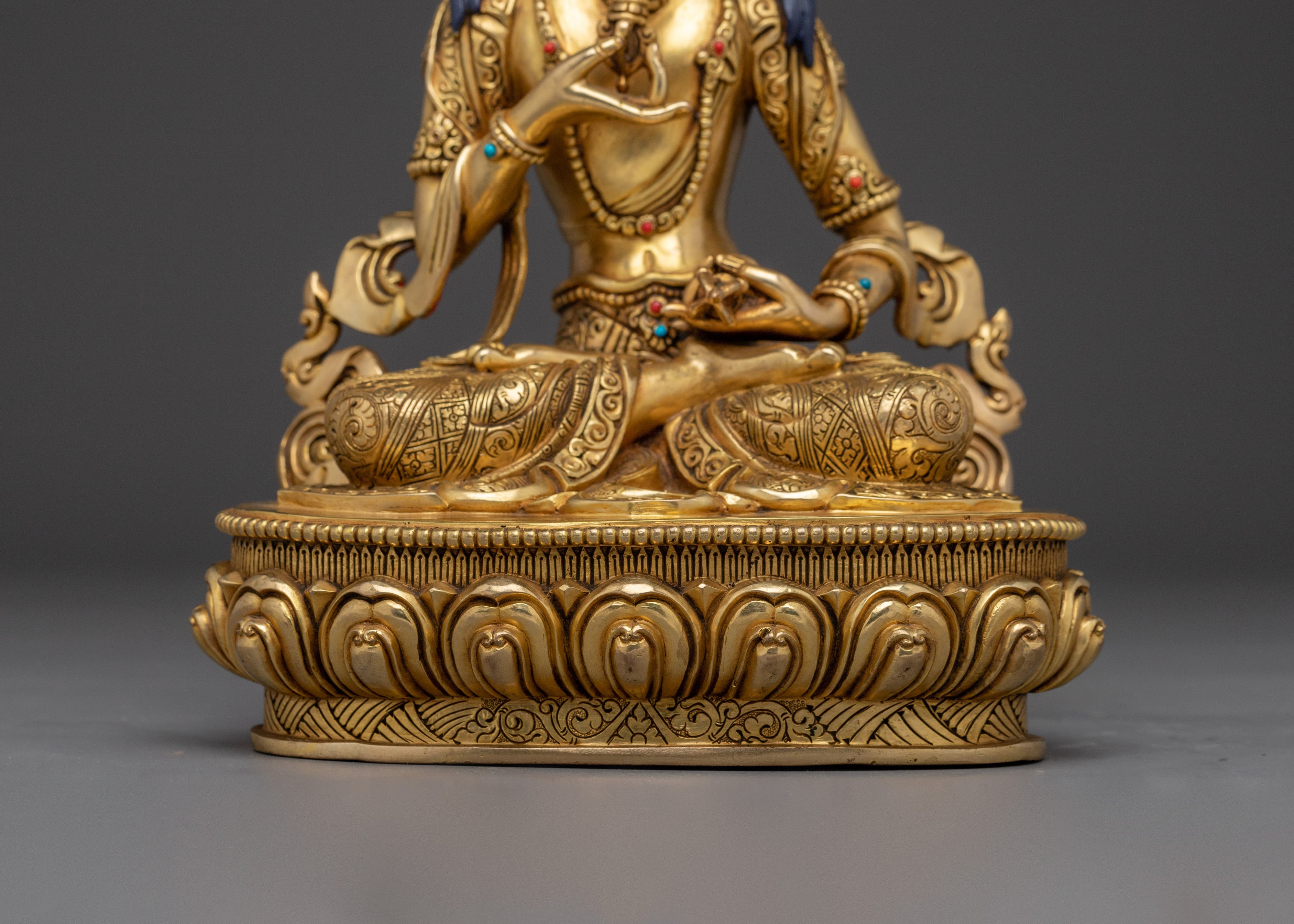 Vajrasattva Statue in 24K Gold Gilded & Copper | Buddhist Deity for Purification