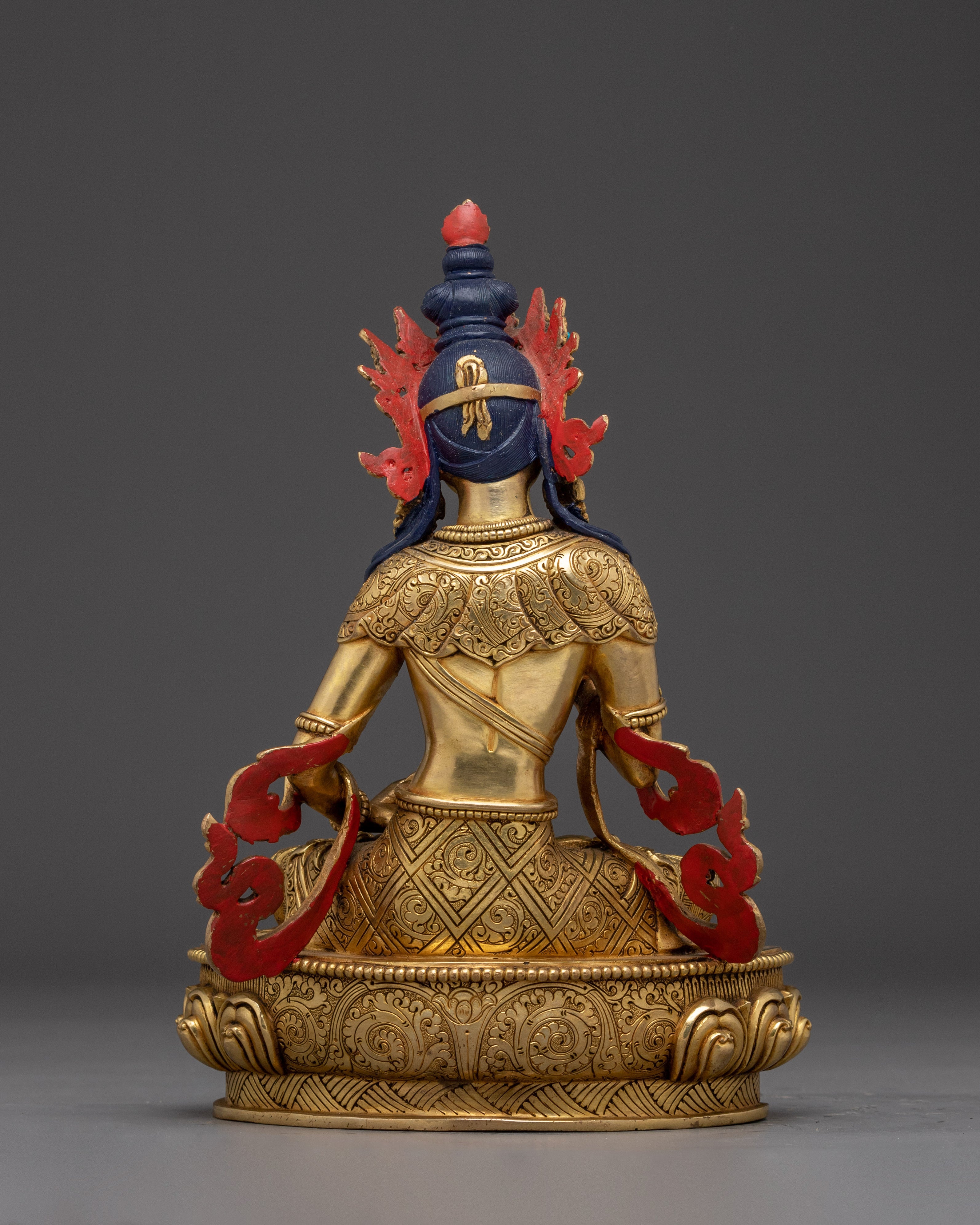 Vajrasattva Statue in 24K Gold Gilded & Copper | Buddhist Deity for Purification