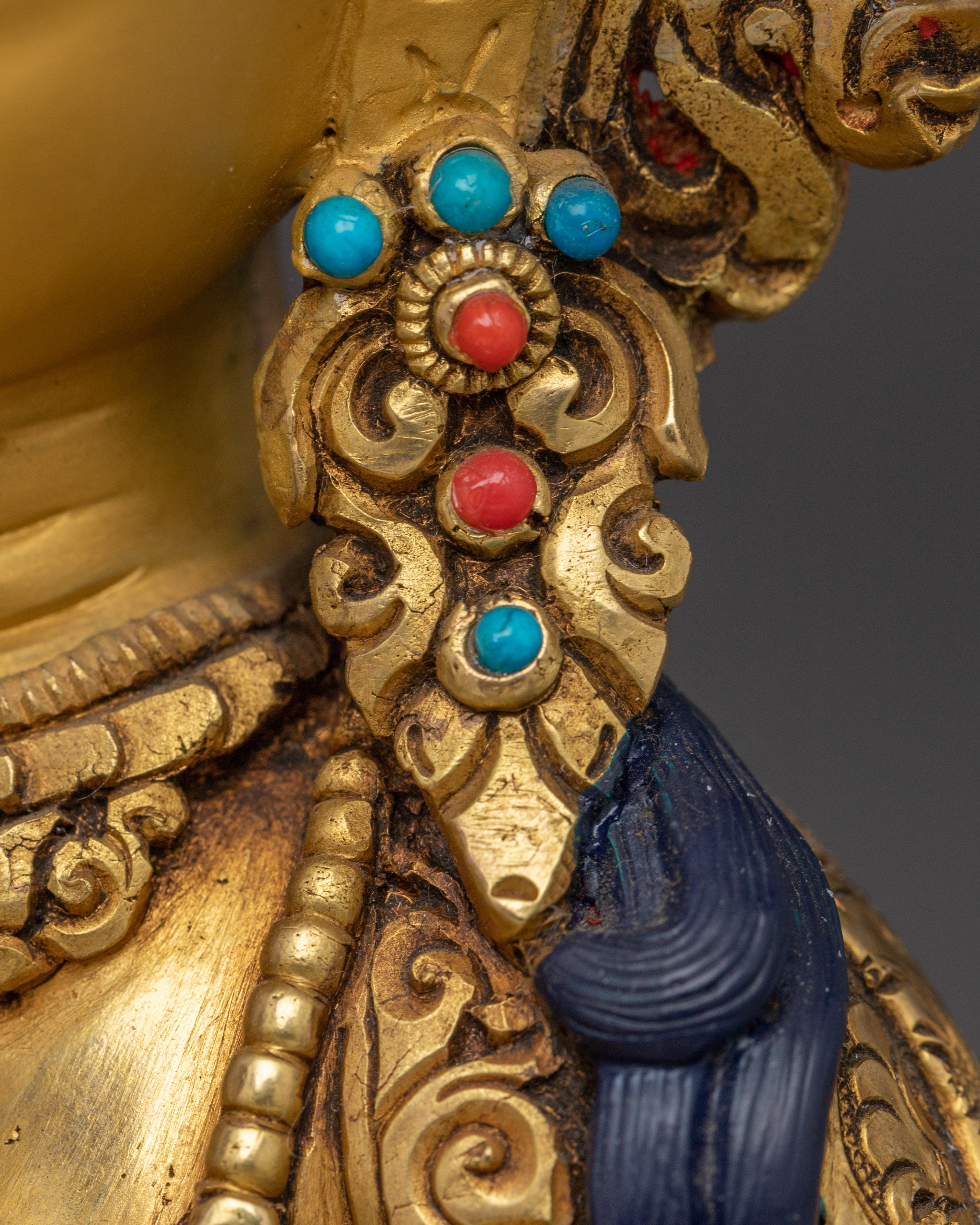 Vajrasattva Statue in 24K Gold Gilded & Copper | Buddhist Deity for Purification