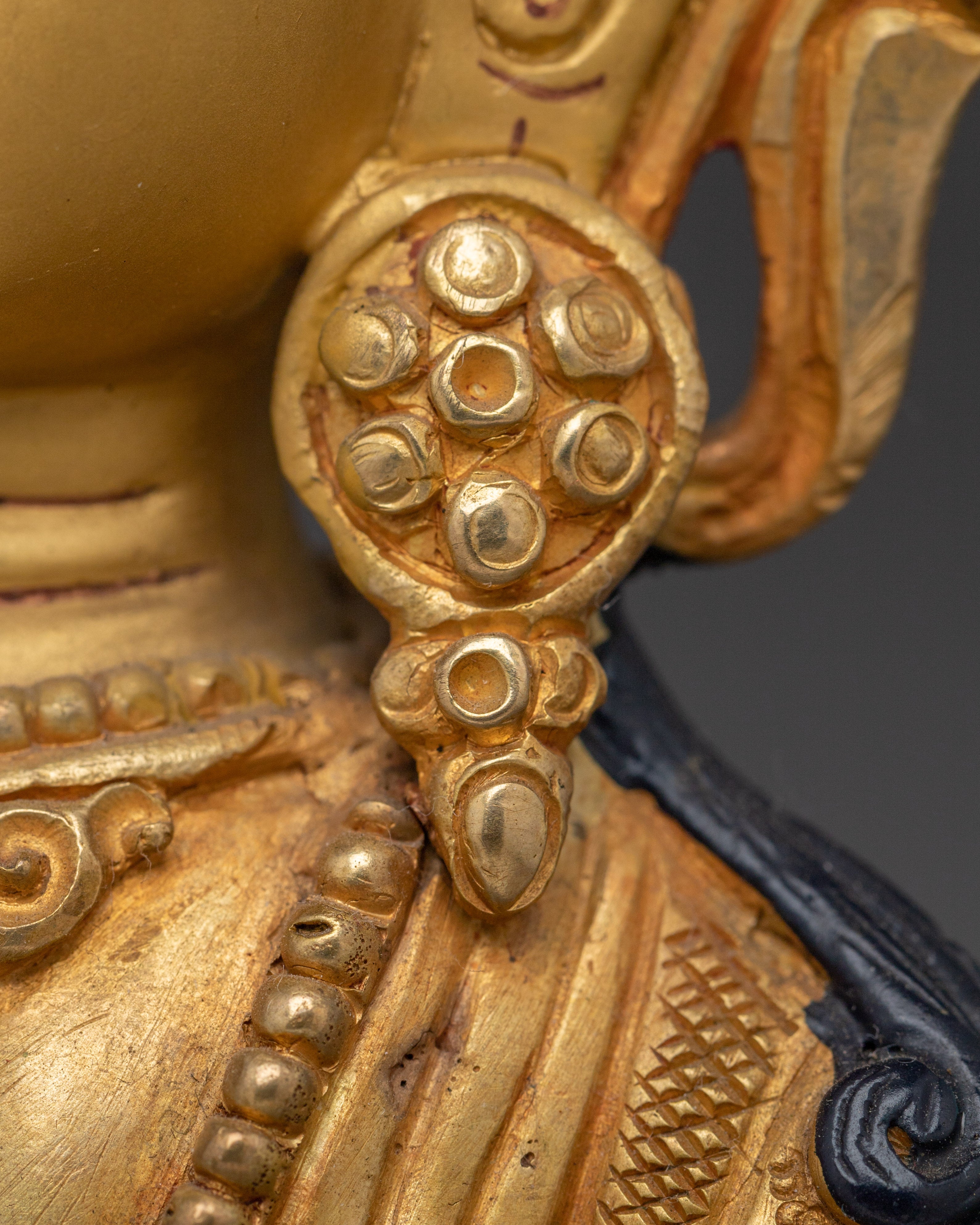 Elegant Vajrasattva Gold and Copper Statue | Symbol of Cleansing & Spiritual Enlightenment
