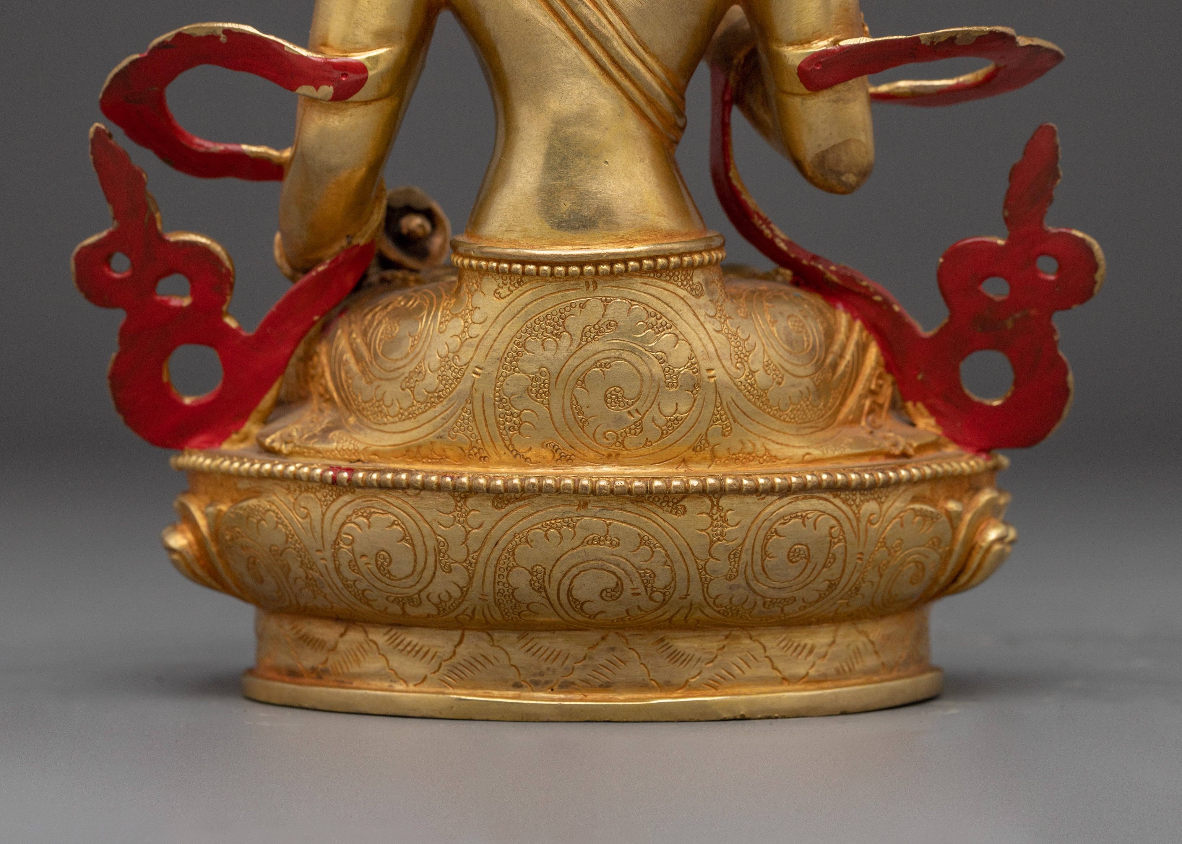 Elegant Vajrasattva Gold and Copper Statue | Symbol of Cleansing & Spiritual Enlightenment