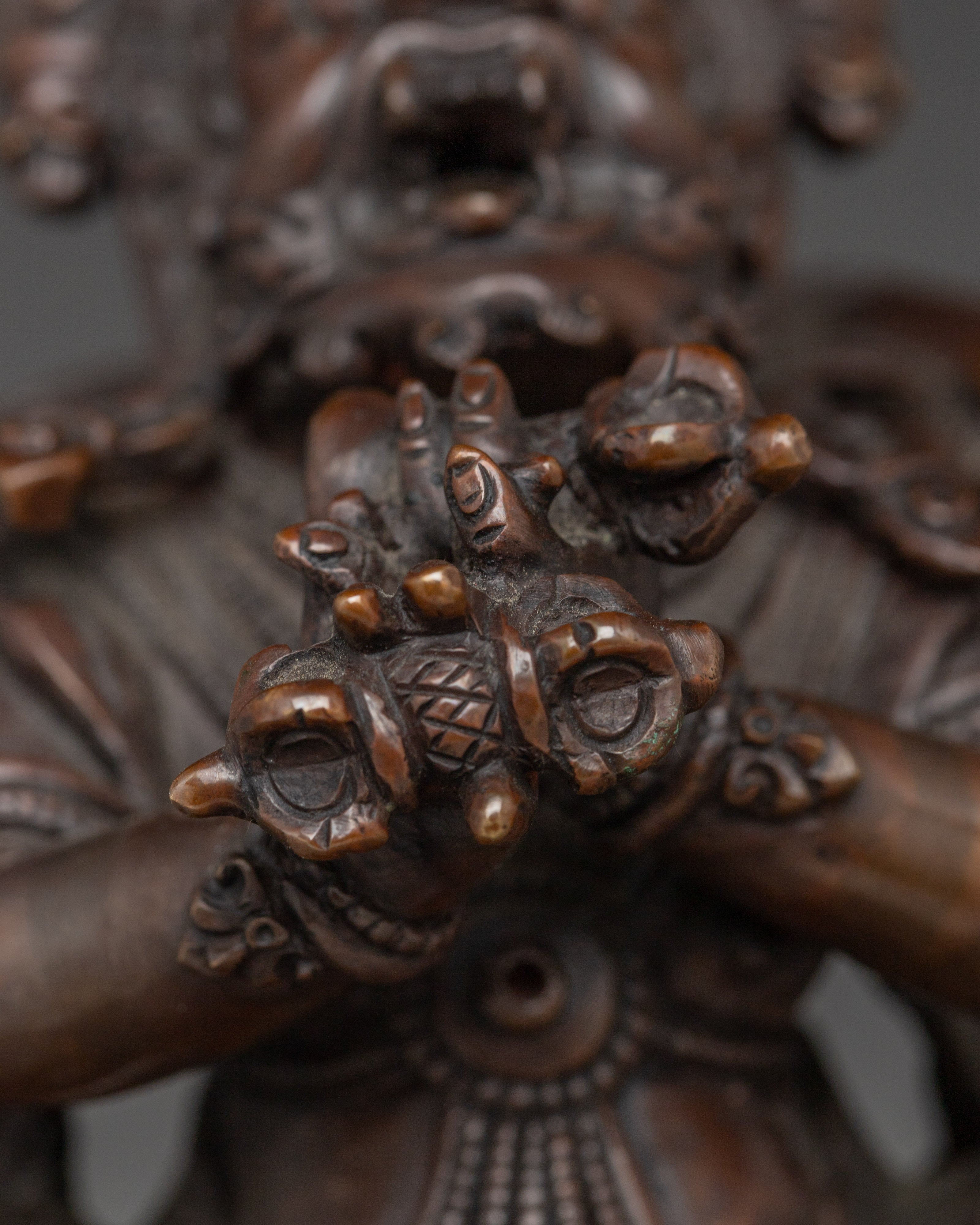 Vajradhaka statue in oxidized copper | Buddhist Protector for Purification Rituals