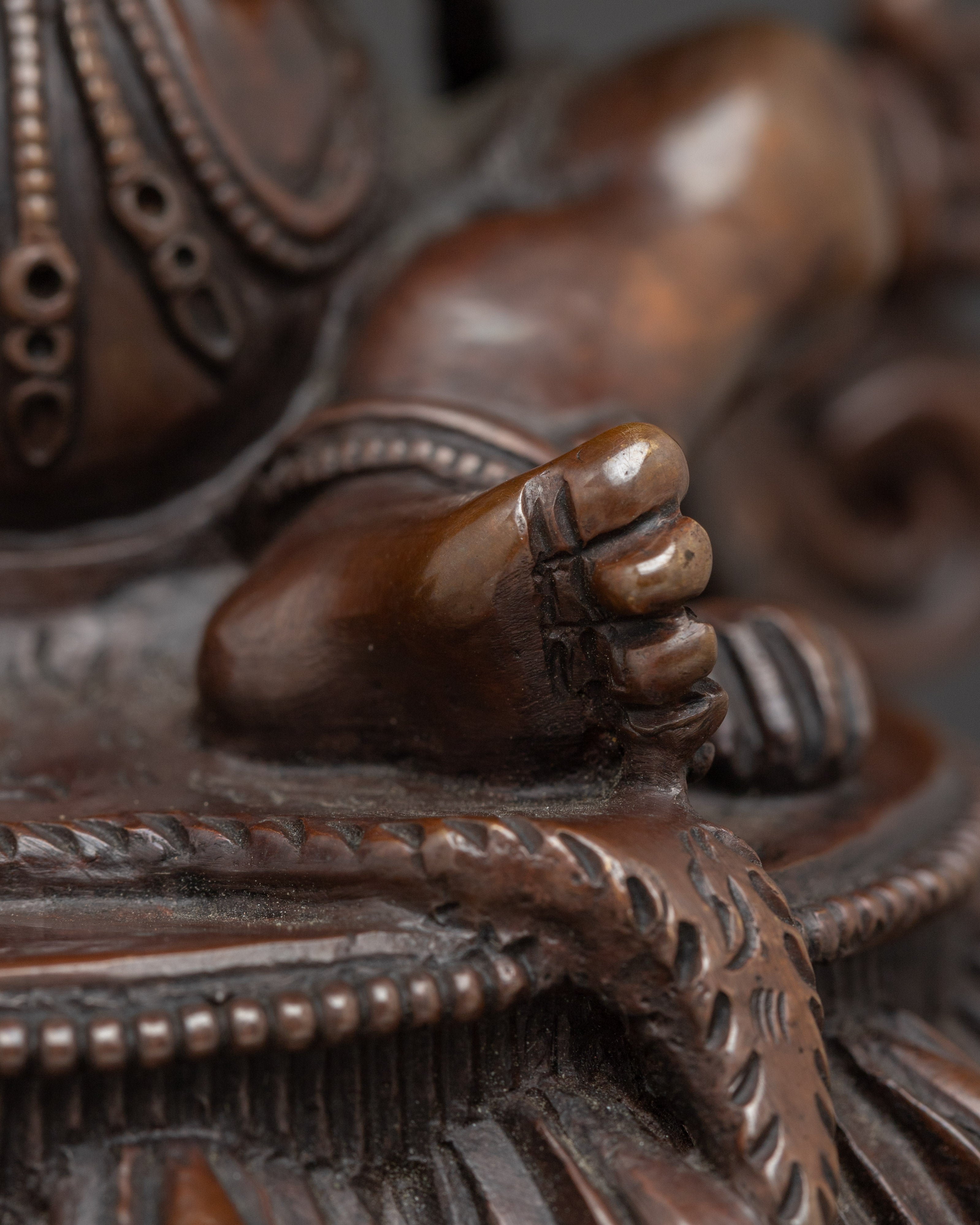 Vajradhaka statue in oxidized copper | Buddhist Protector for Purification Rituals