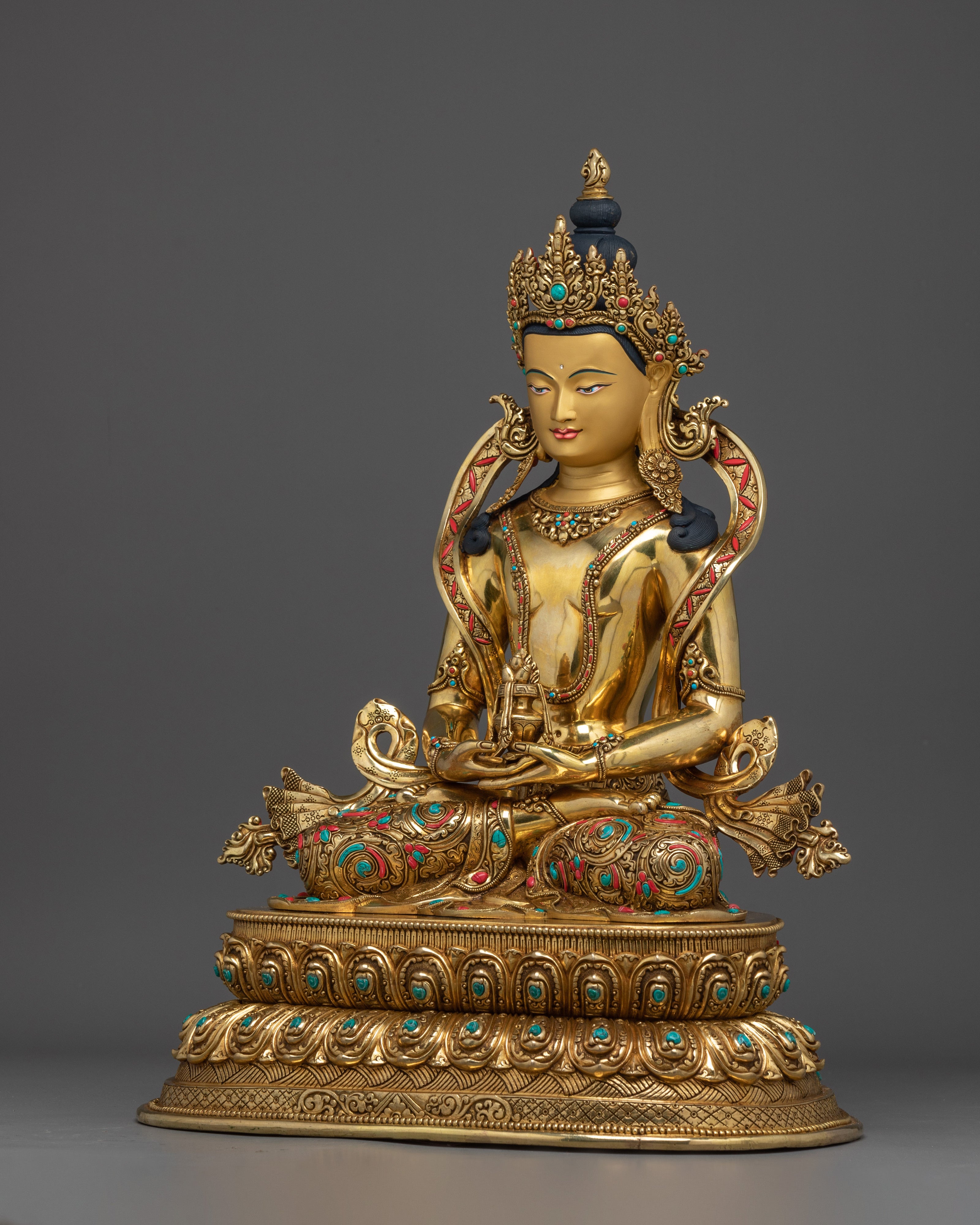 Amitayus, Peaceful Buddha | Nepali Handmade Figurine